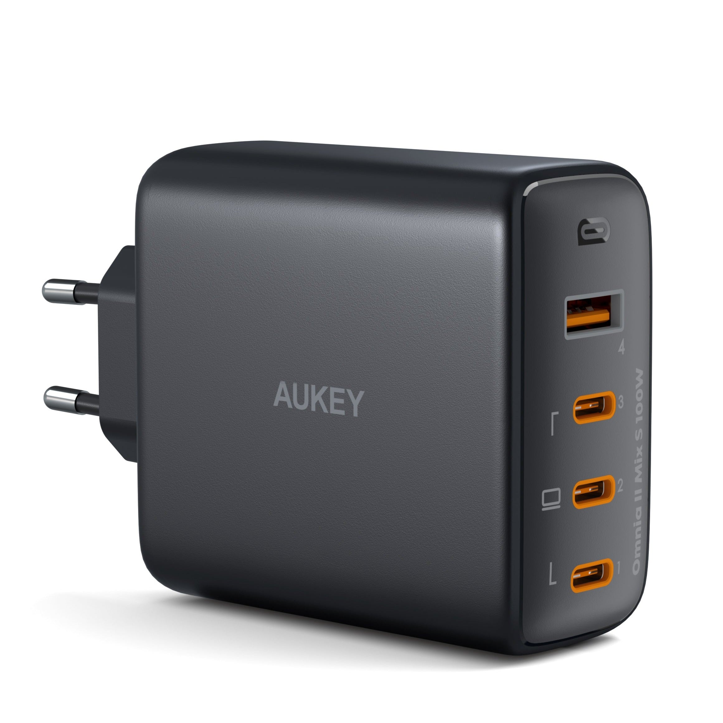 AUKEY PA-B7S Omnia II 100W 4-Port PD Ladegerät mit GaN Fast-Technologie für USB-C Laptops