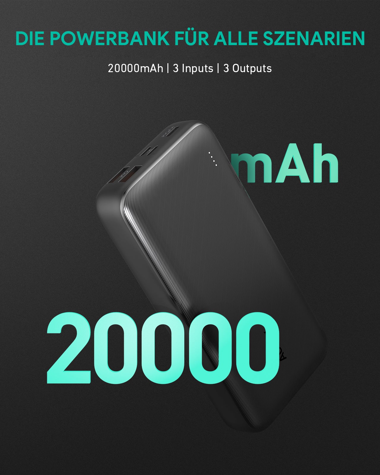 AUKEY PB-N74S Basix Plus 22,5W PD QC 3.0 20000mAh Powerbank