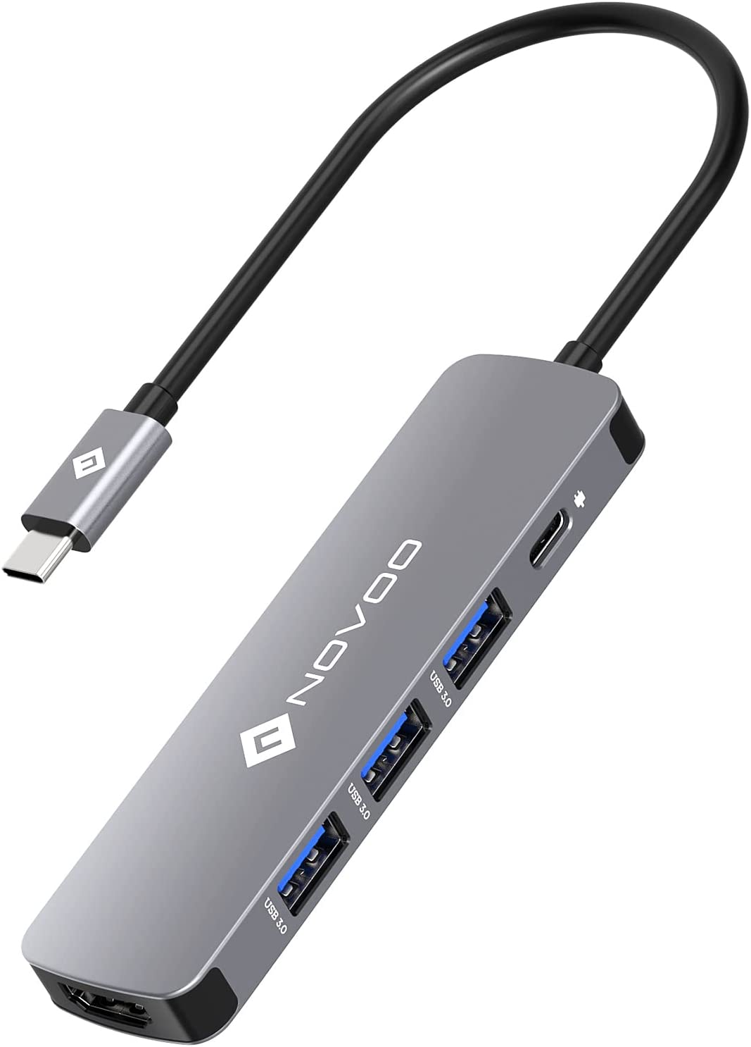 NOVOO USB-C Aluminium Hub 5 Anschlüsse mit PD