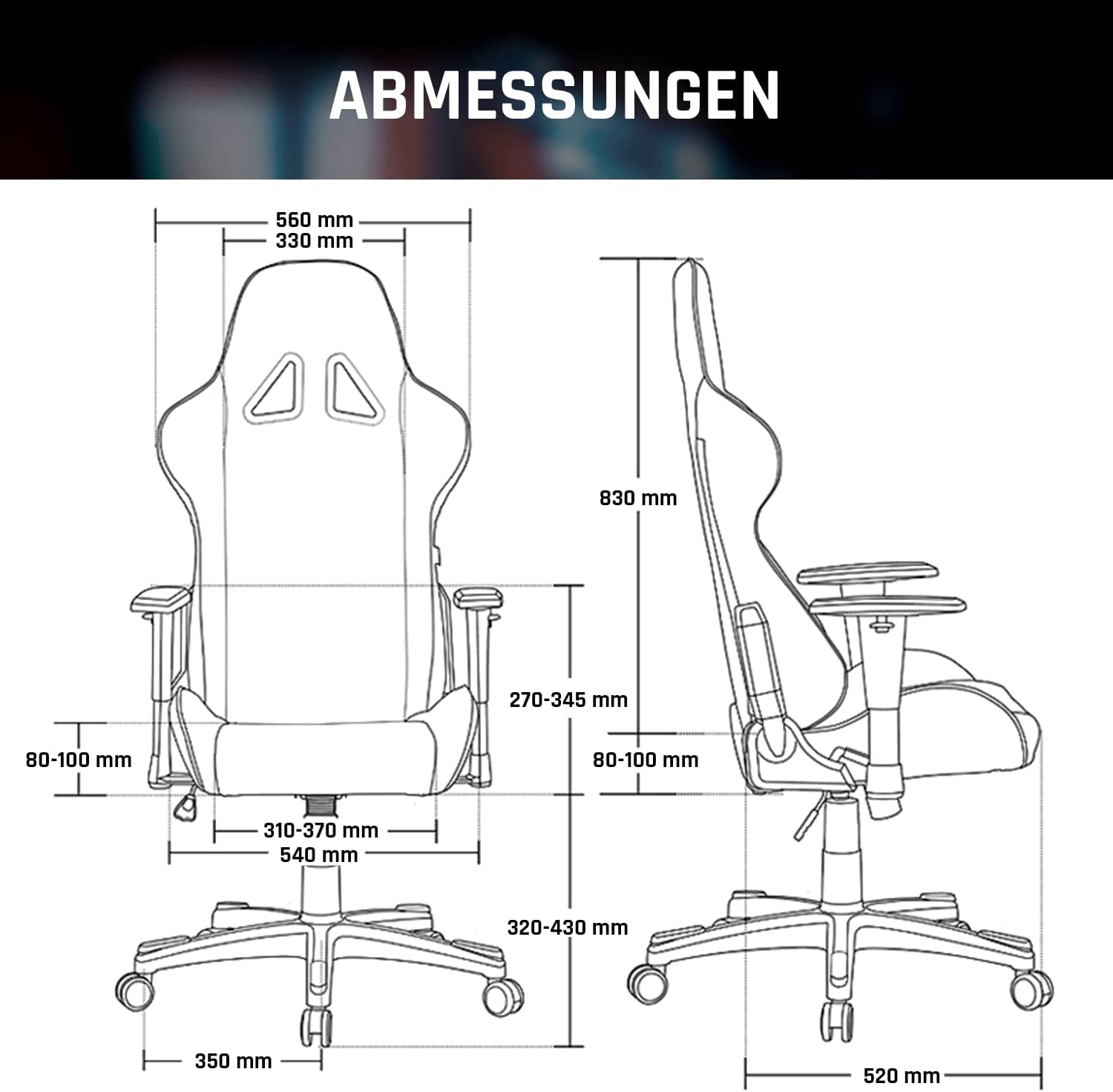 KLIM 1st Black Gaming Stuhl