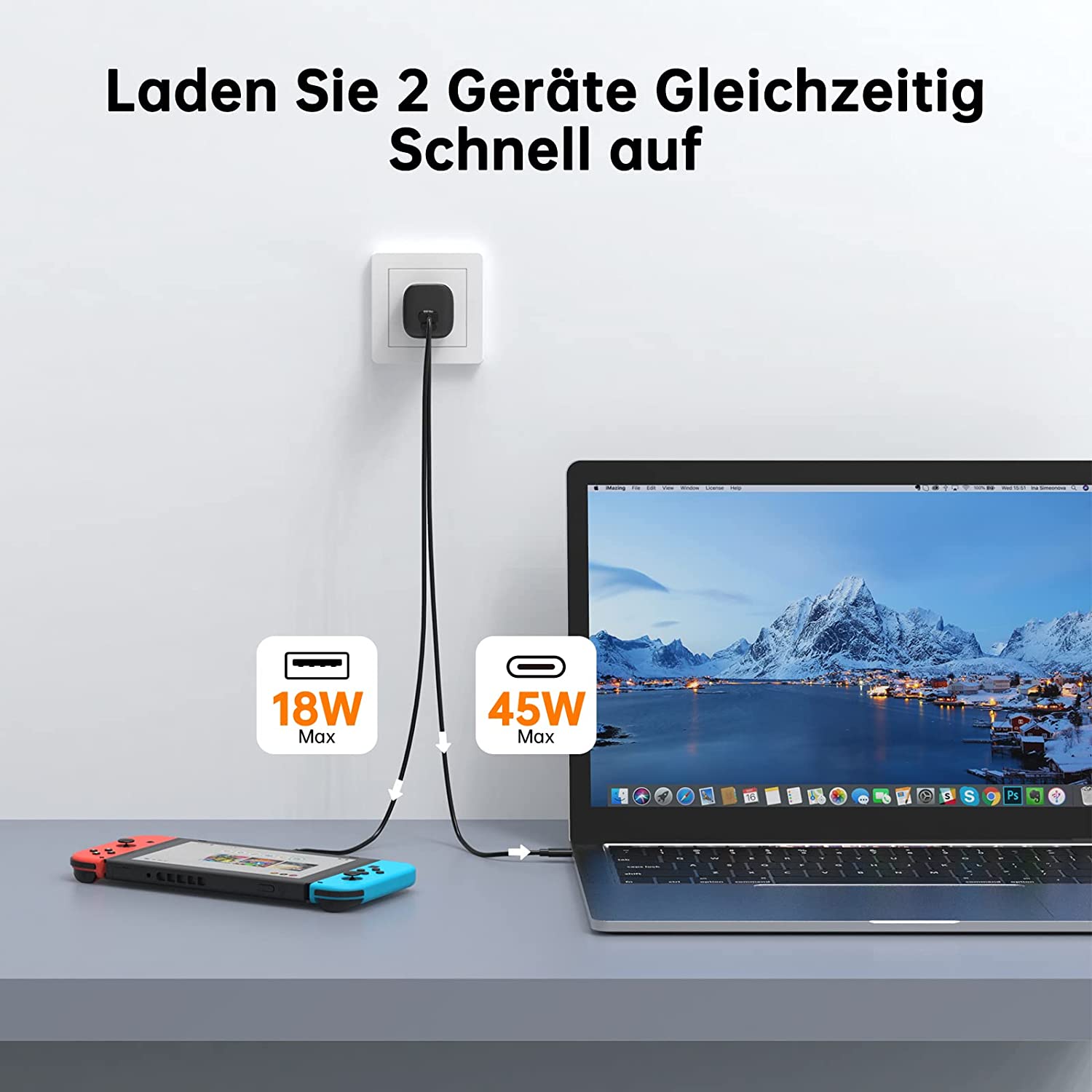 NOVOO 67W USB-C Ladegerät