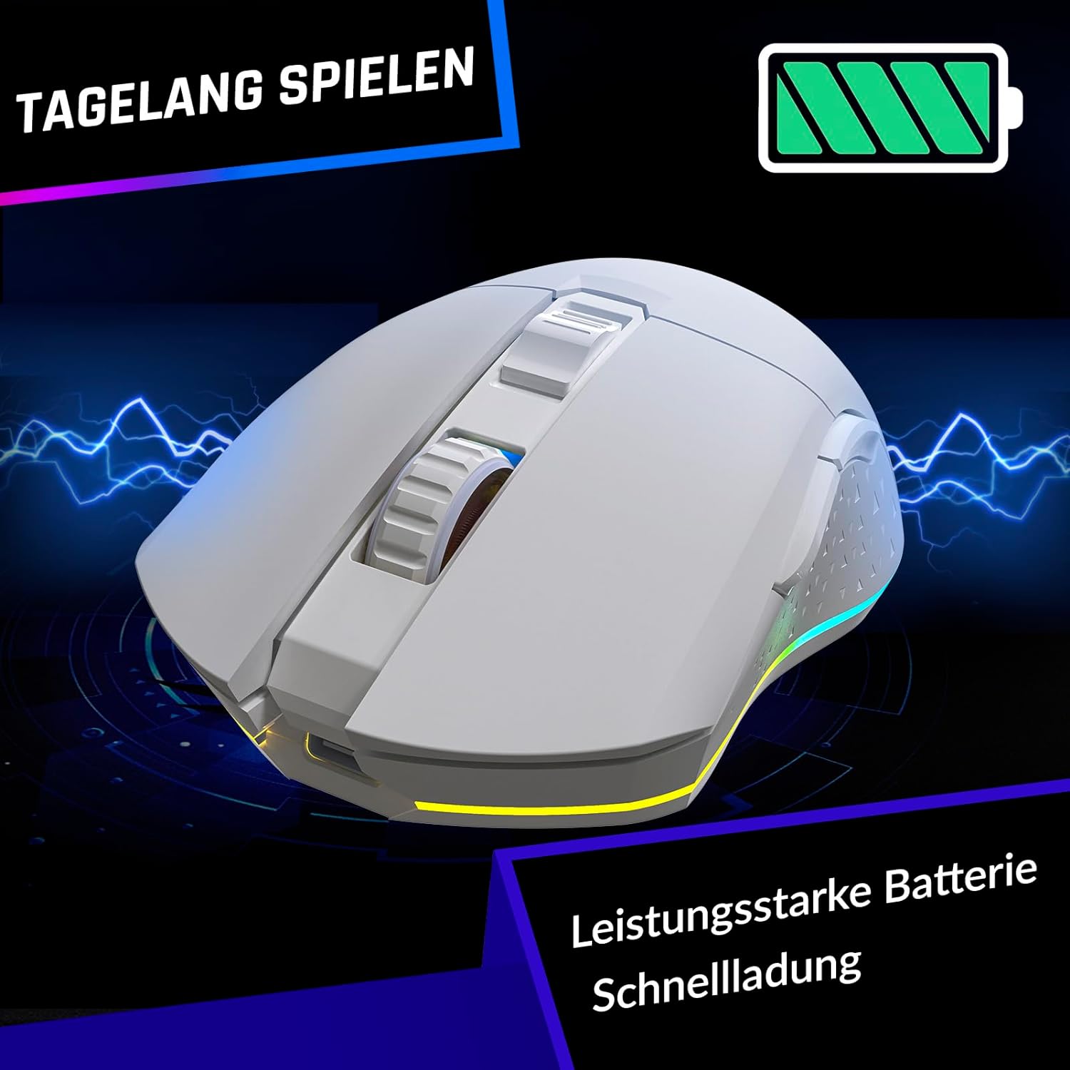 KLIM Blaze Gaming Maus weiß