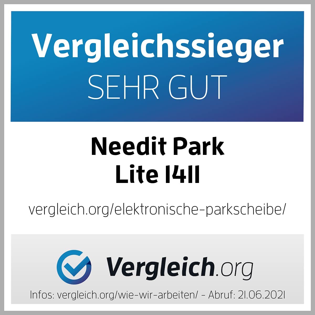 Needit Park Lite Blau elektronische Parkscheibe