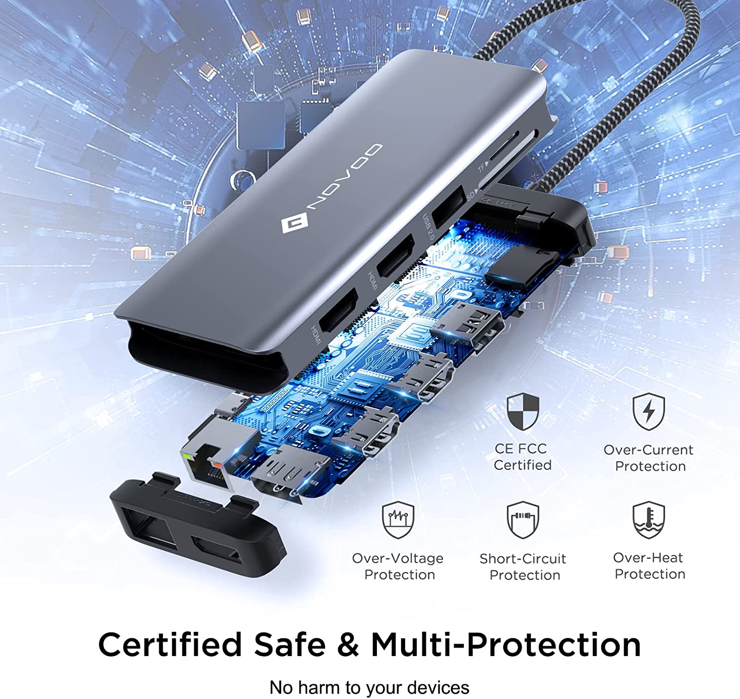 NOVOO USB-C Aluminium Hub 11 Anschlüsse