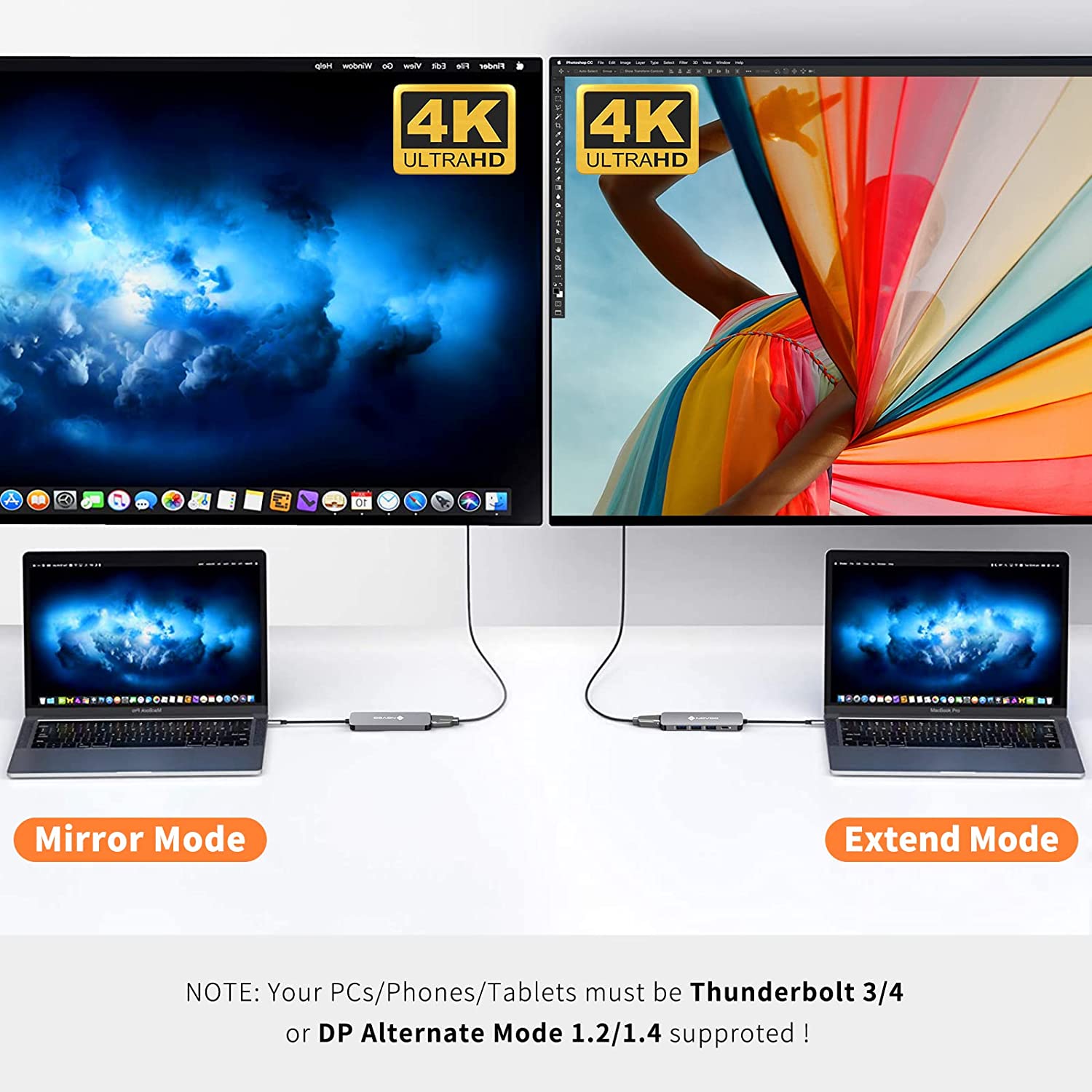 NOVOO USB-C Aluminium Hub 5 Anschlüsse mit PD