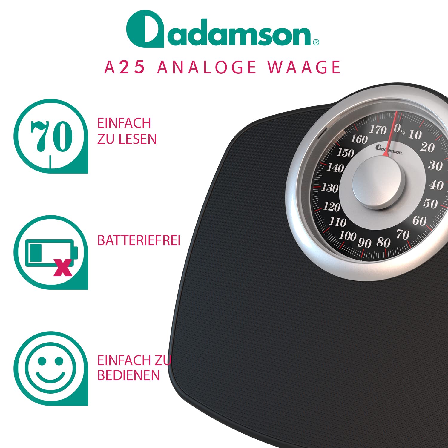 Adamson A25 Analogwaage schwarz