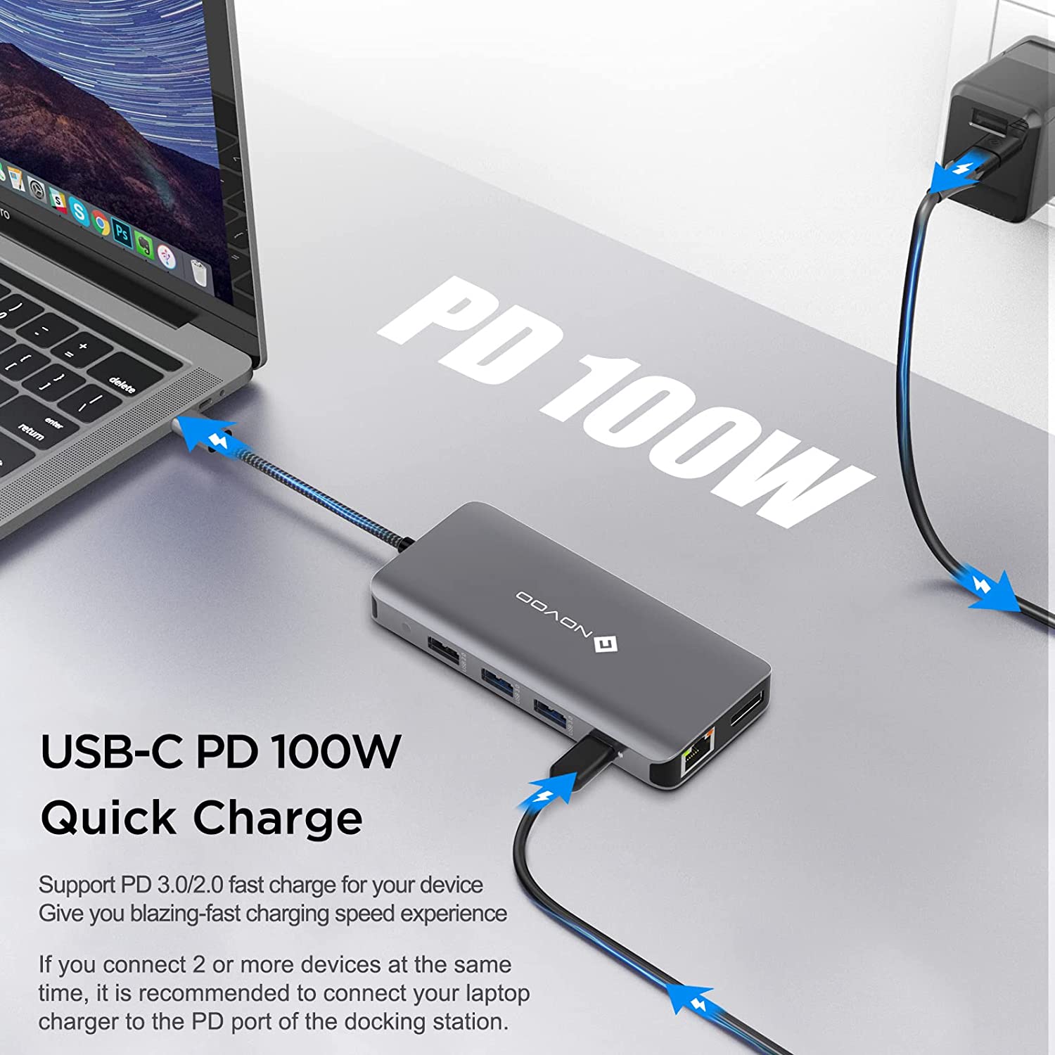 NOVOO USB-C Aluminium Hub 11 Anschlüsse