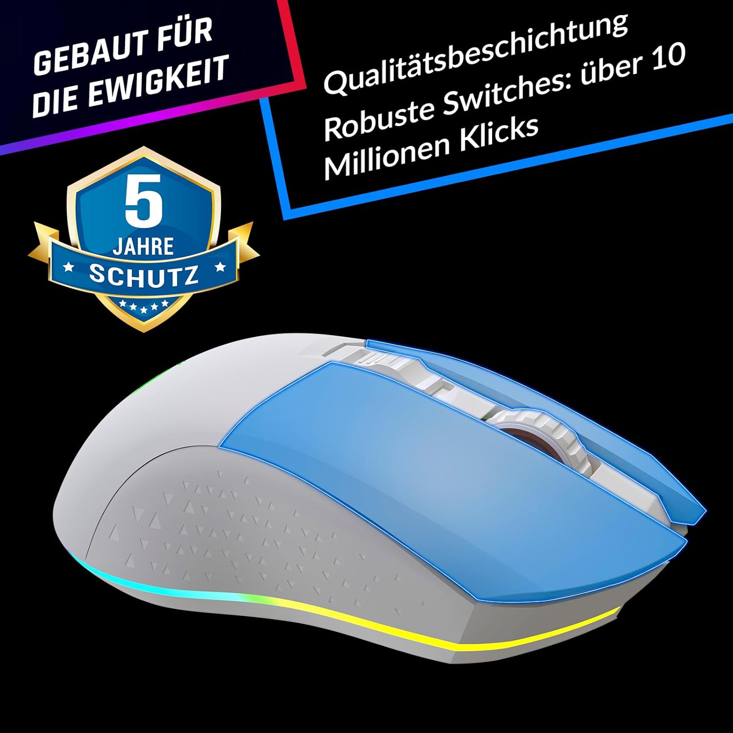 KLIM Blaze Gaming Maus weiß