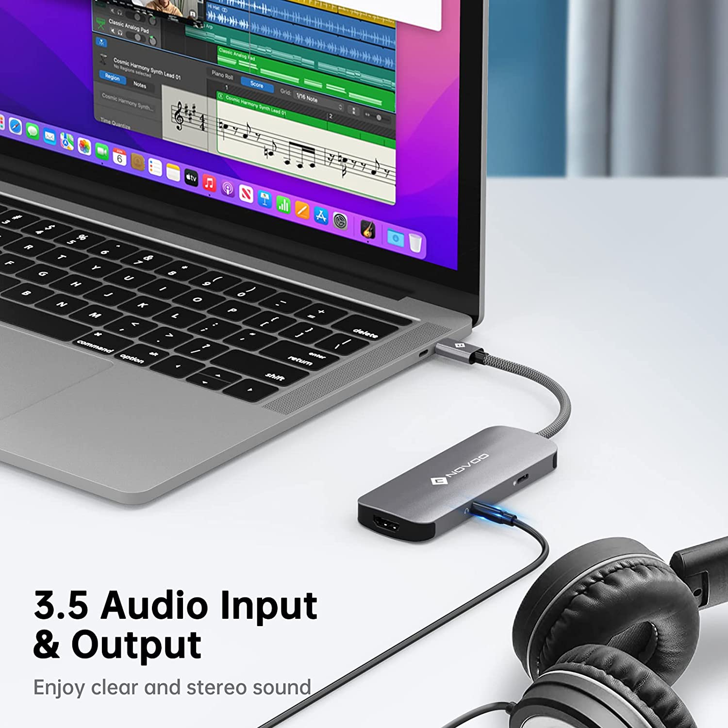 NOVOO USB-C Aluminium Hub 6 Anschlüsse