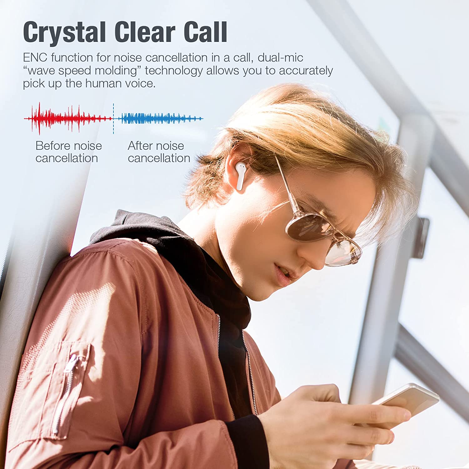 MUINE Bluetooth Kopfhörer weiß