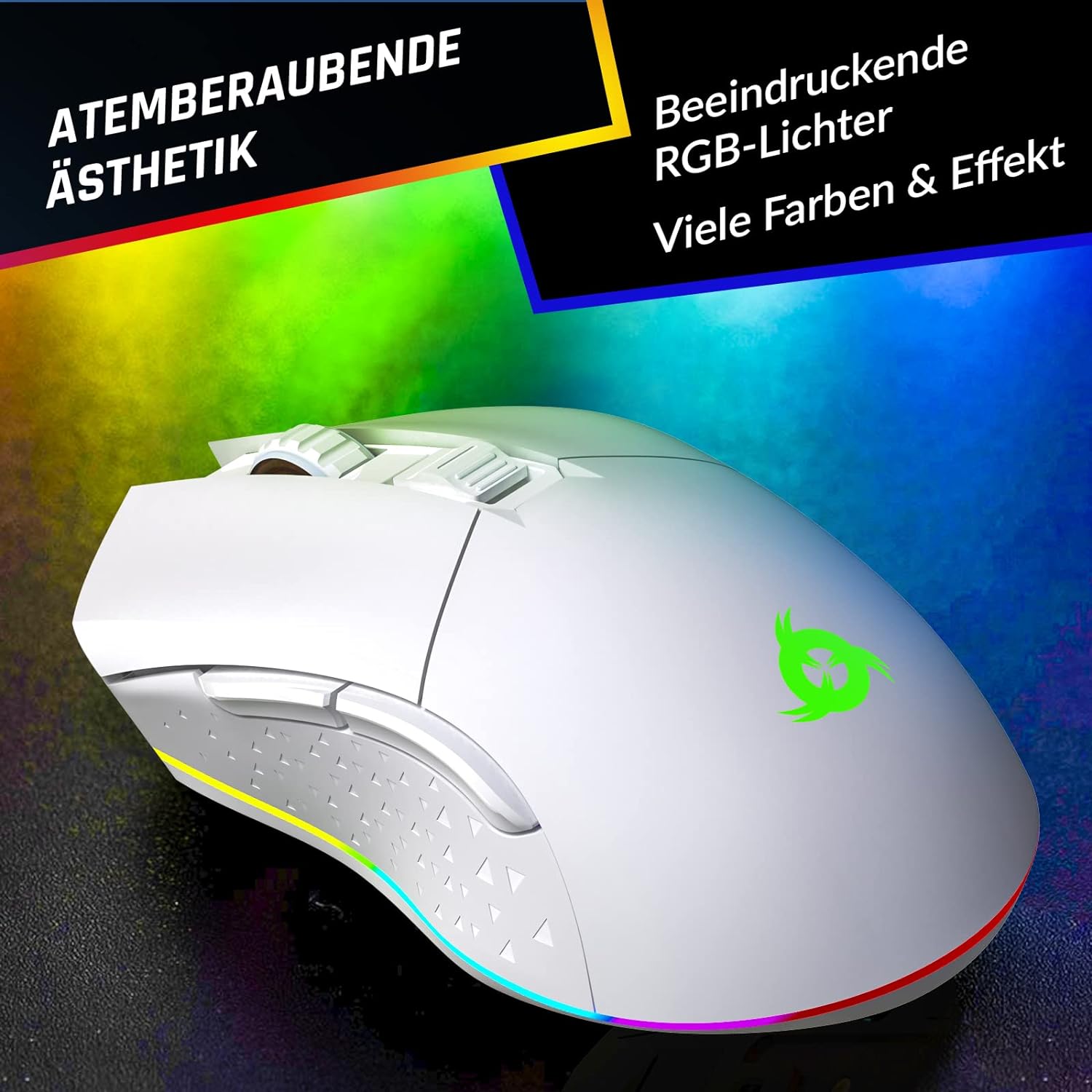 KLIM Blaze Gaming Maus weiß