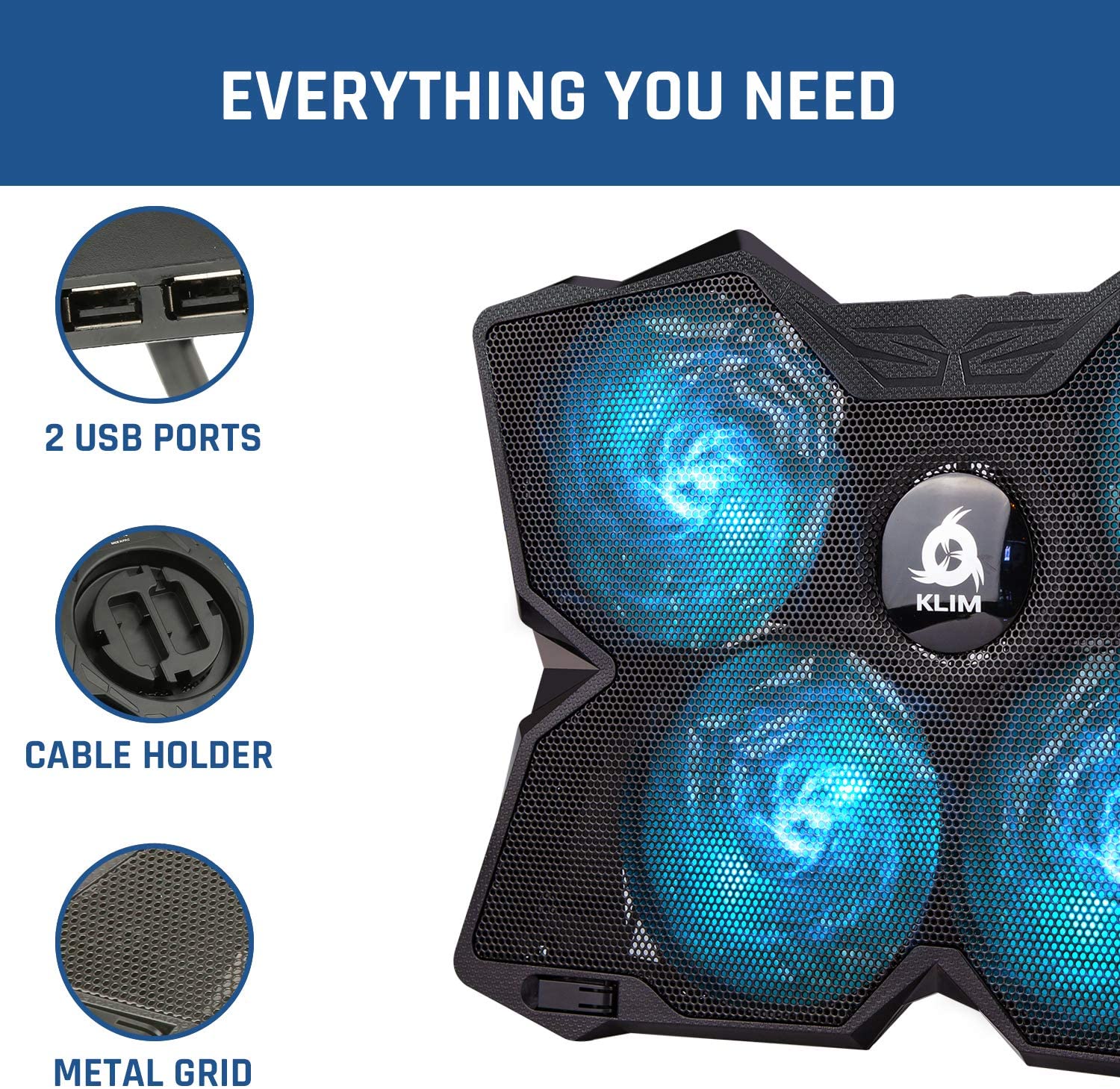 KLIM Wind Cyan Laptop Kühler