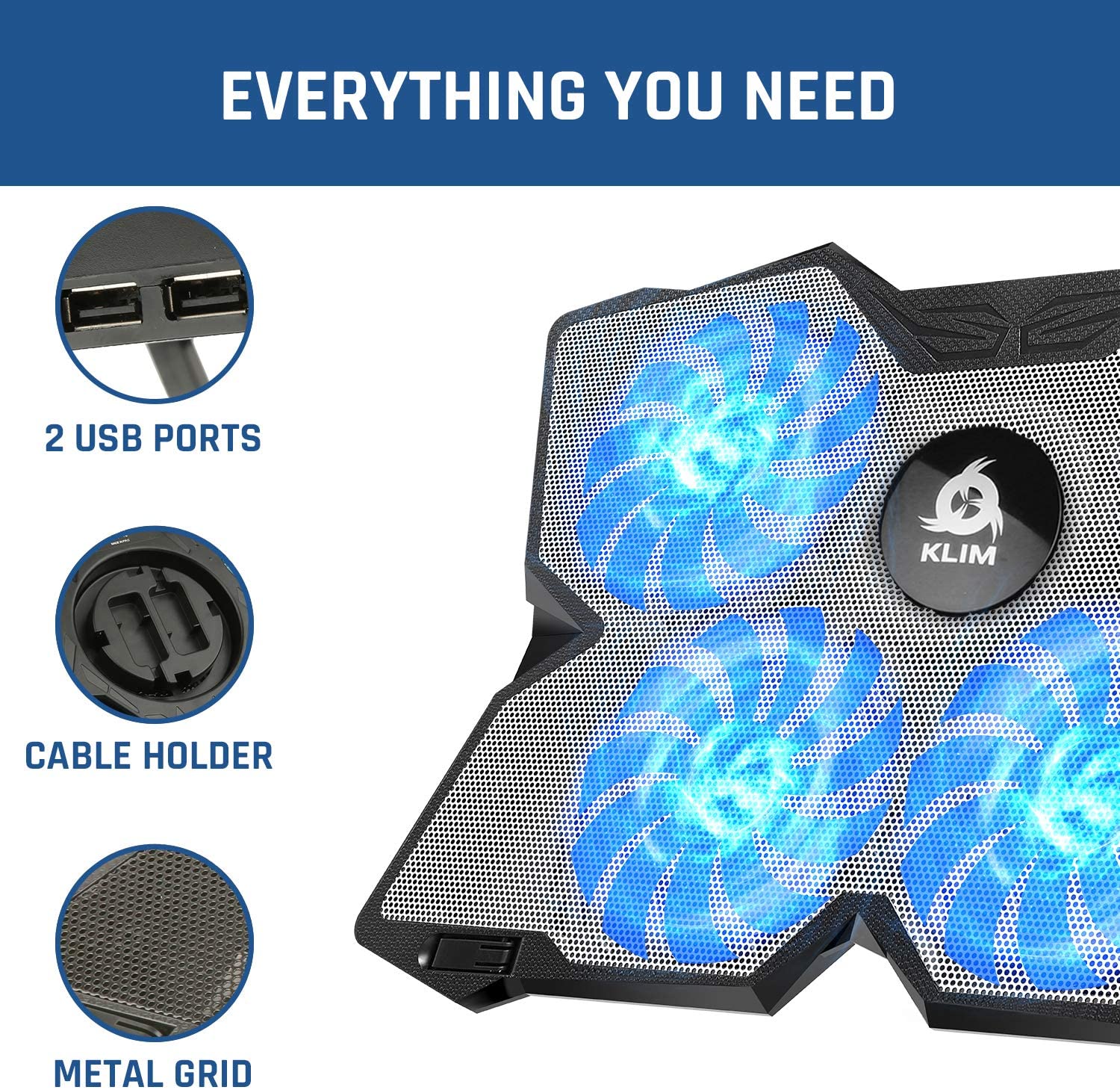 KLIM Wind Metal White Laptop Kühler