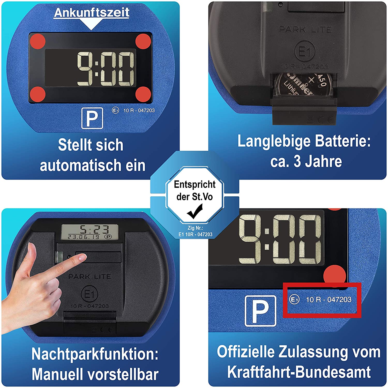Needit Park Lite Blau elektronische Parkscheibe