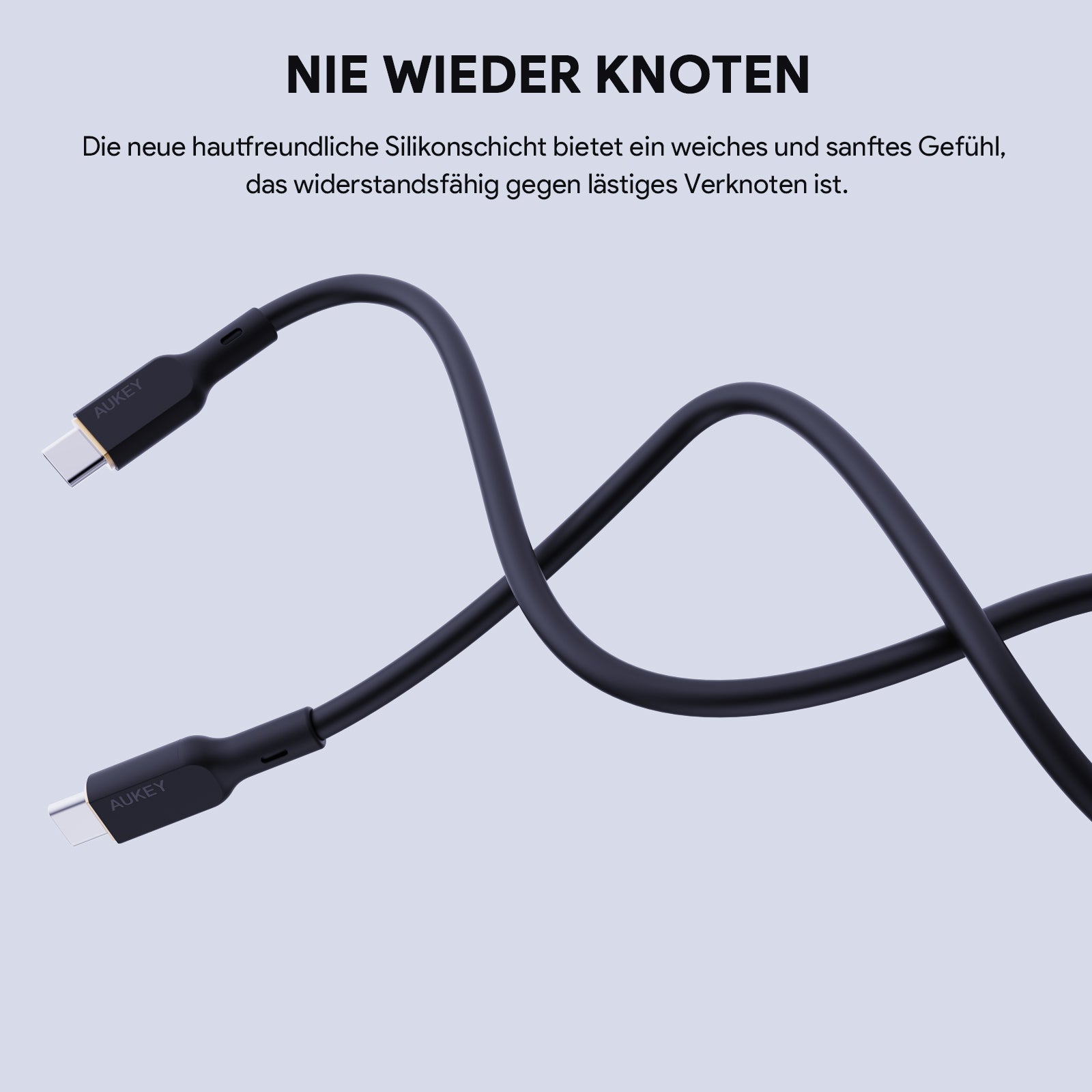 AUKEY CB-SCC101 USB-C zu USB-C 1M 100W Silikon Handy Ladekabel USB 2.0