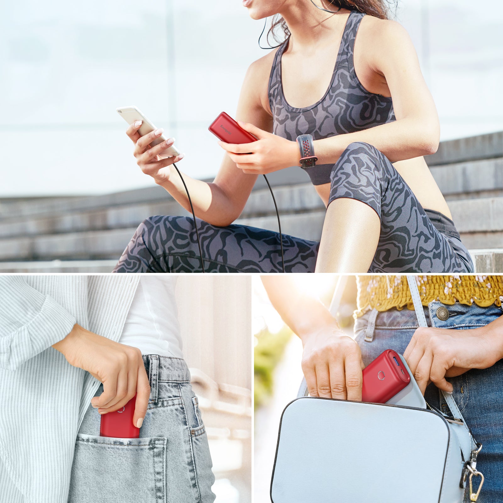 EnergyQC Powerbank 10000mAh rot