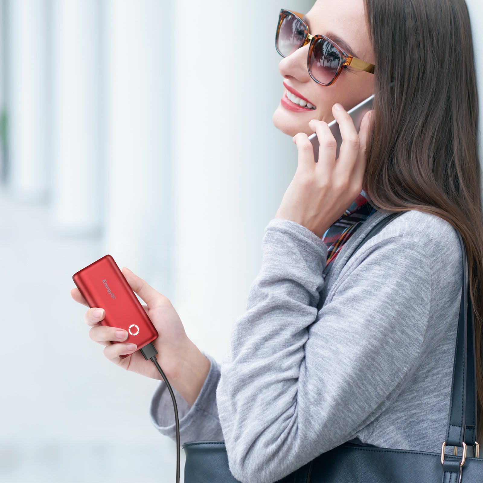 EnergyQC Powerbank 10000mAh rot