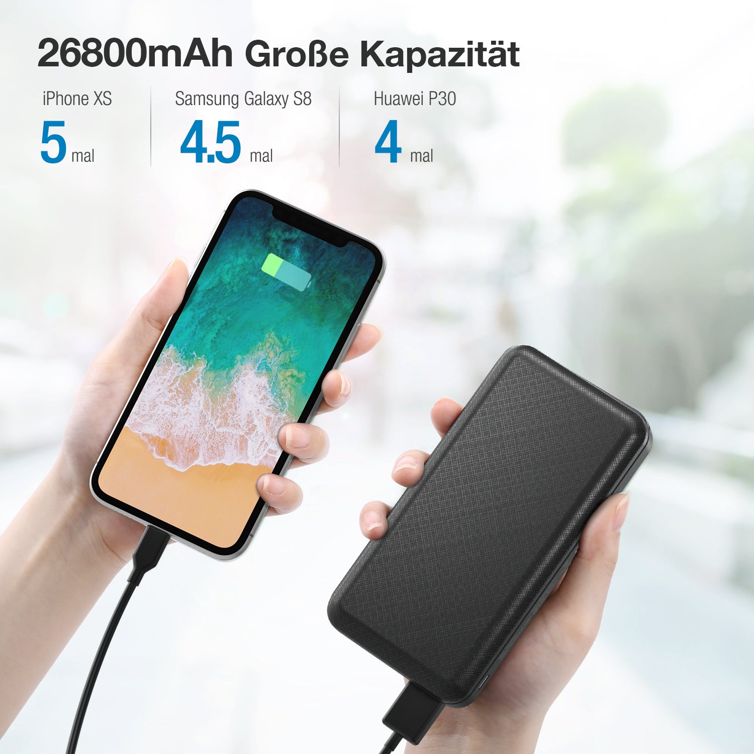 POWERADD Powerbank 26800mAh schwarz