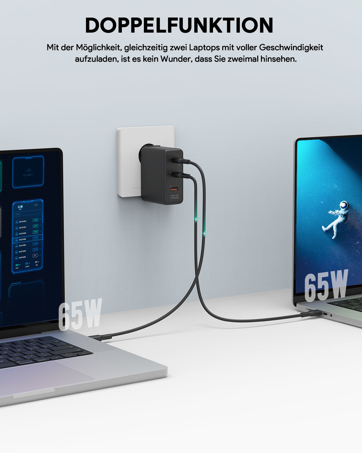 AUKEY PA-B7O Omnia II Mix 140W 3-Port GaN PD 3.1 Handy Ladegerät