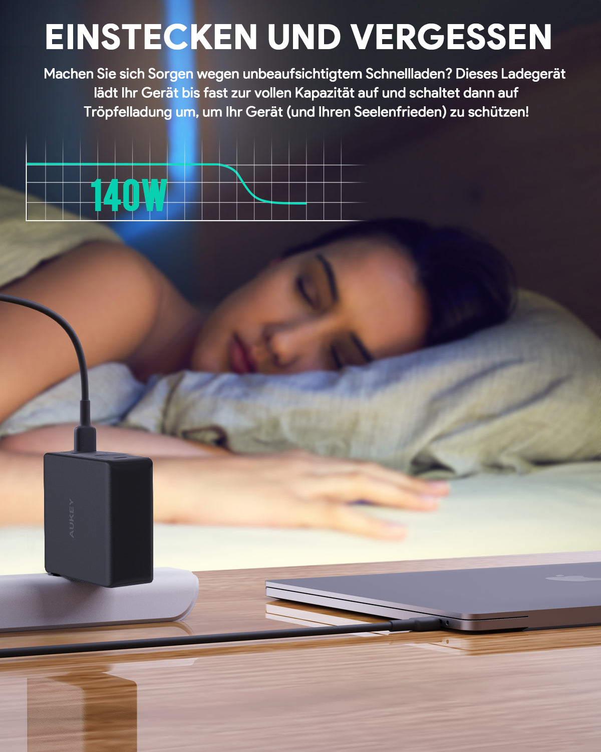 AUKEY PA-B7O Omnia II Mix 140W 3-Port GaN PD 3.1 Handy Ladegerät