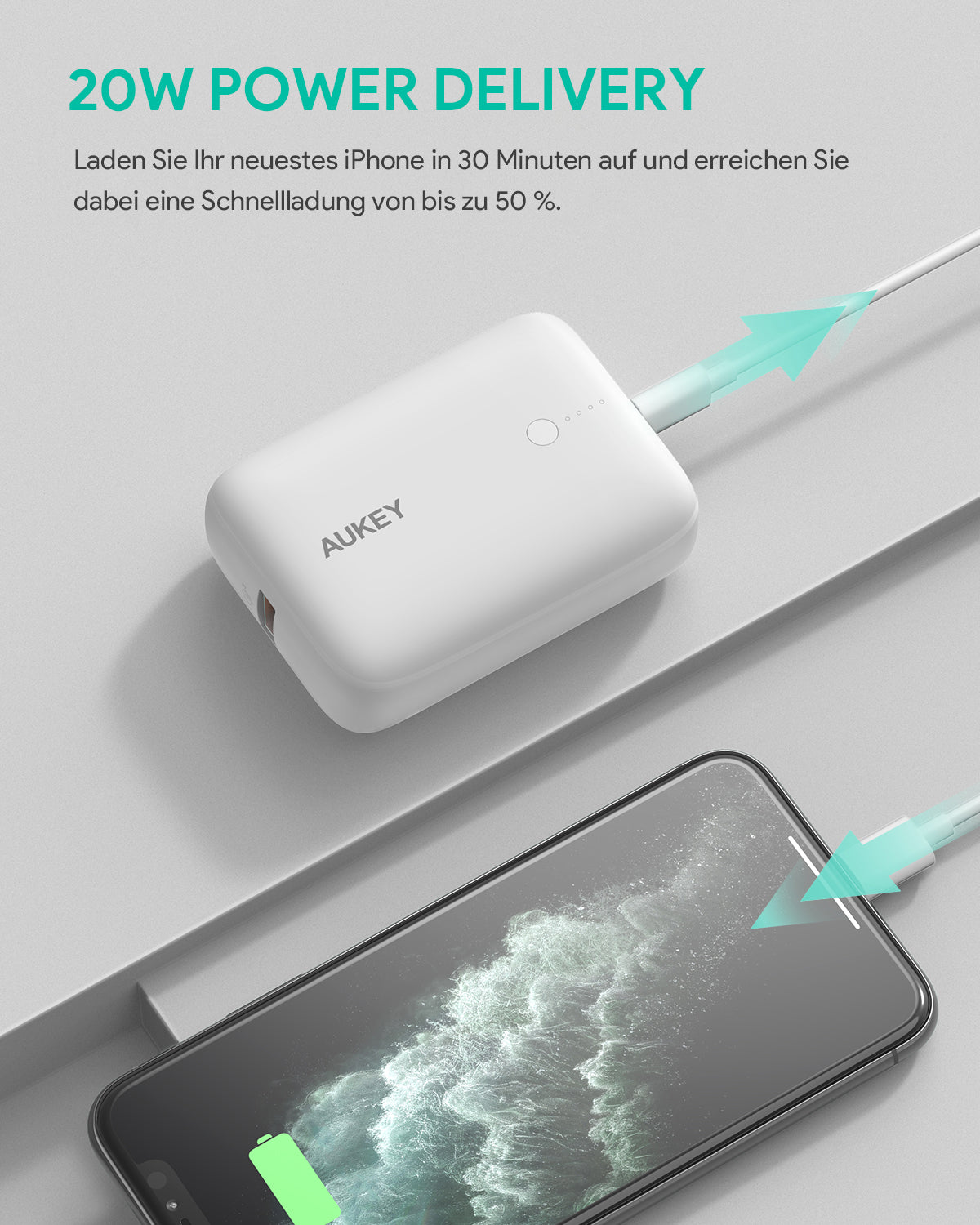 AUKEY PB-N83S 20W USB-C PD & USB-QC3.0 SCP 10000mAh Mini Powerbank