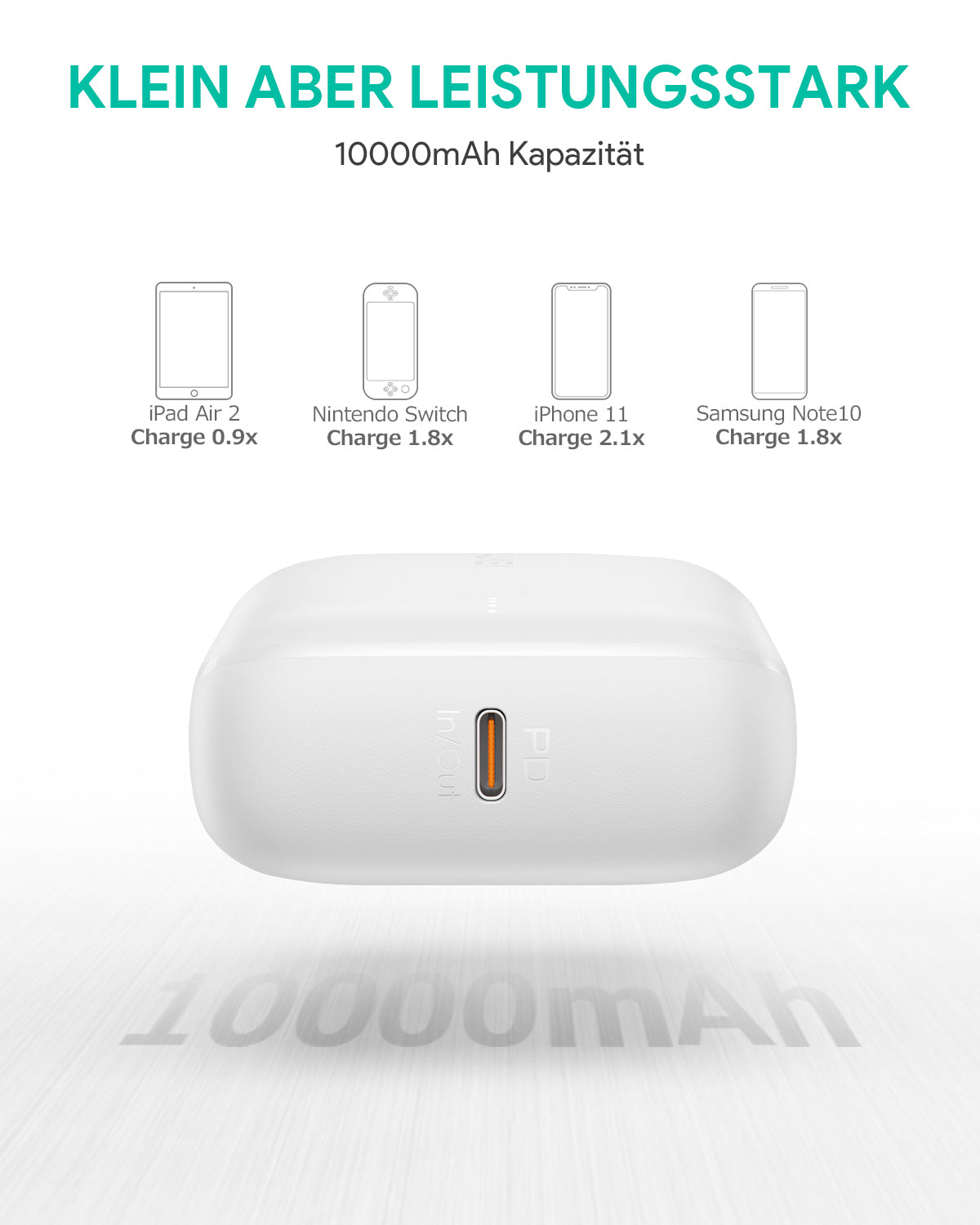 AUKEY PB-N83S 20W USB-C PD & USB-QC3.0 SCP 10000mAh Mini Powerbank