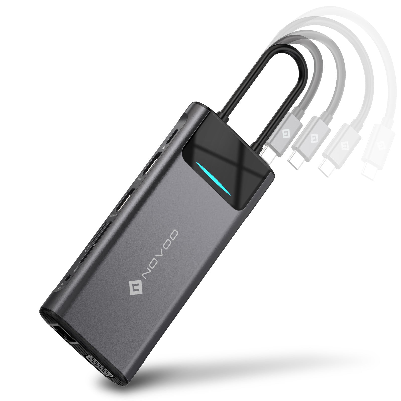 NOVOO USB-C Aluminium Hub 12 Anschlüsse