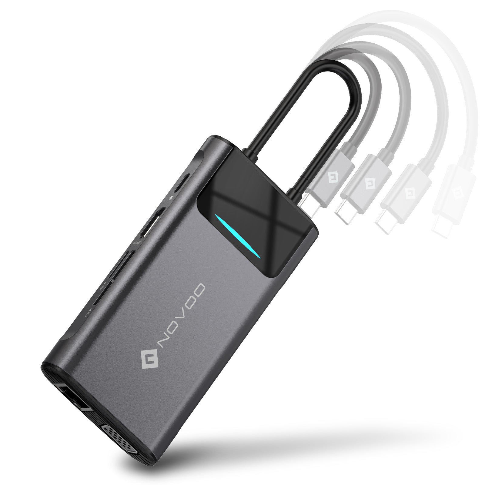 NOVOO USB-C Aluminium Hub 9 Anschlüsse