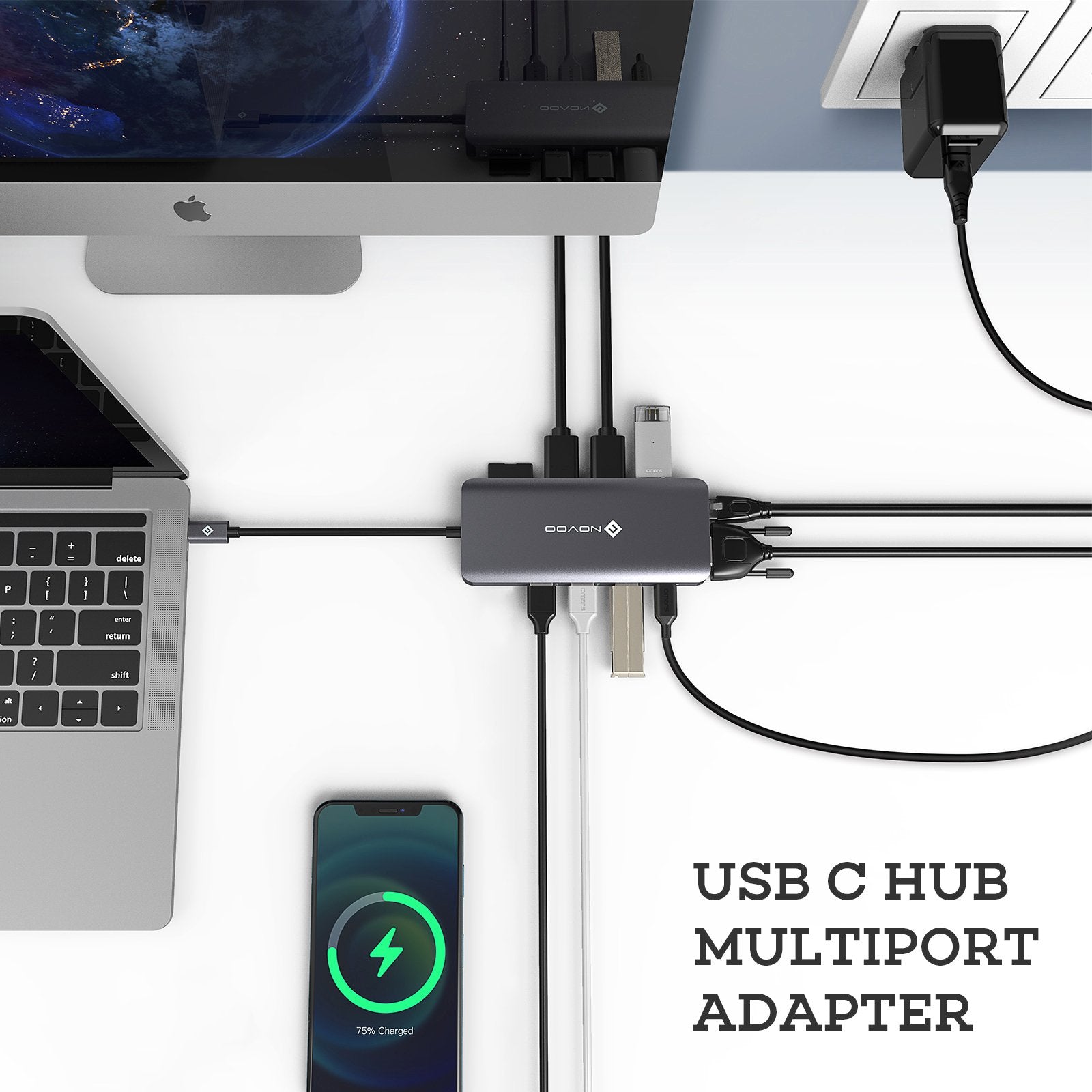NOVOO USB-C Aluminium Hub 11 Anschlüsse