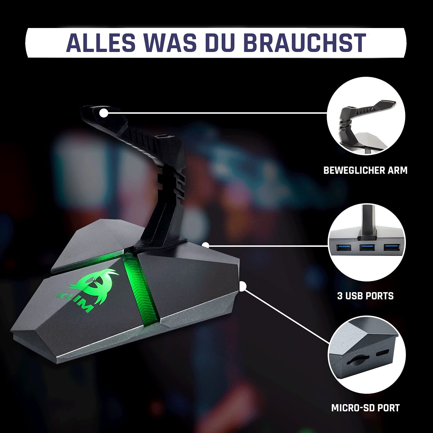 KLIM Bungee Mauskabelhalter