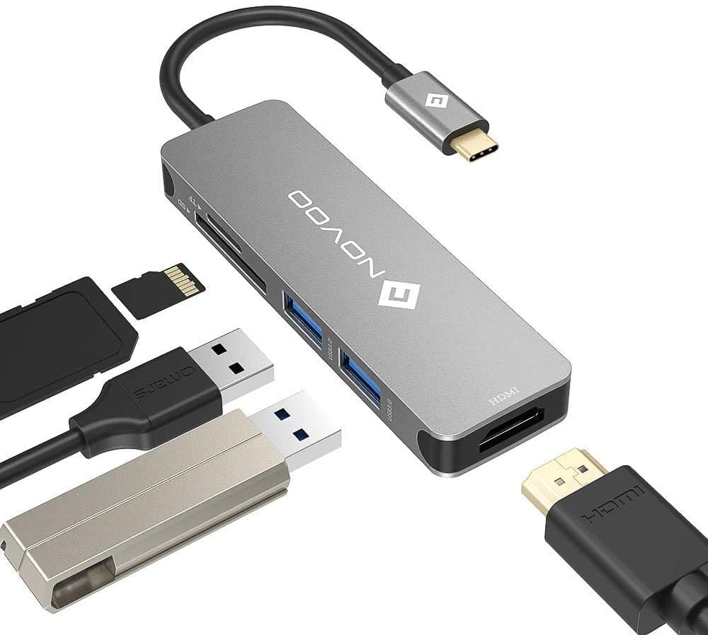 NOVOO USB-C Aluminium Hub 5 Anschlüsse