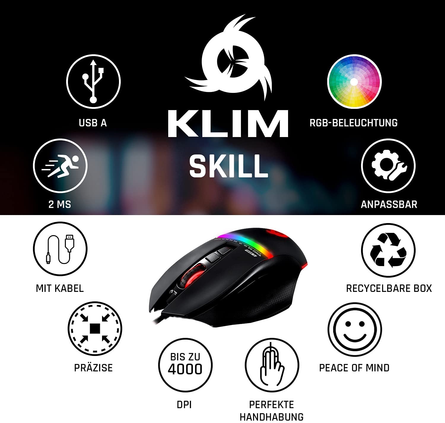 KLIM Skill Gaming Maus