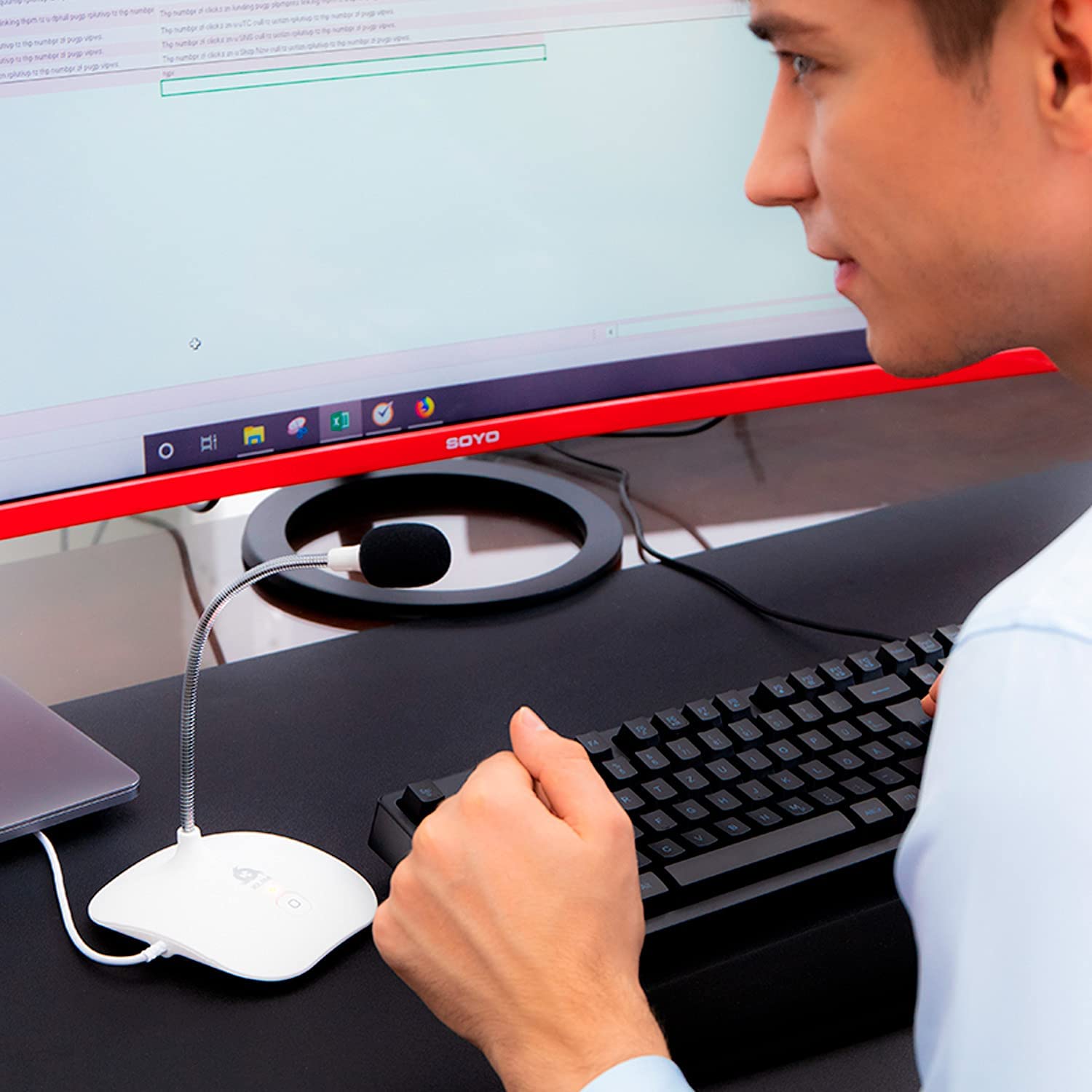 KLIM Talk white PC Standmikrofon