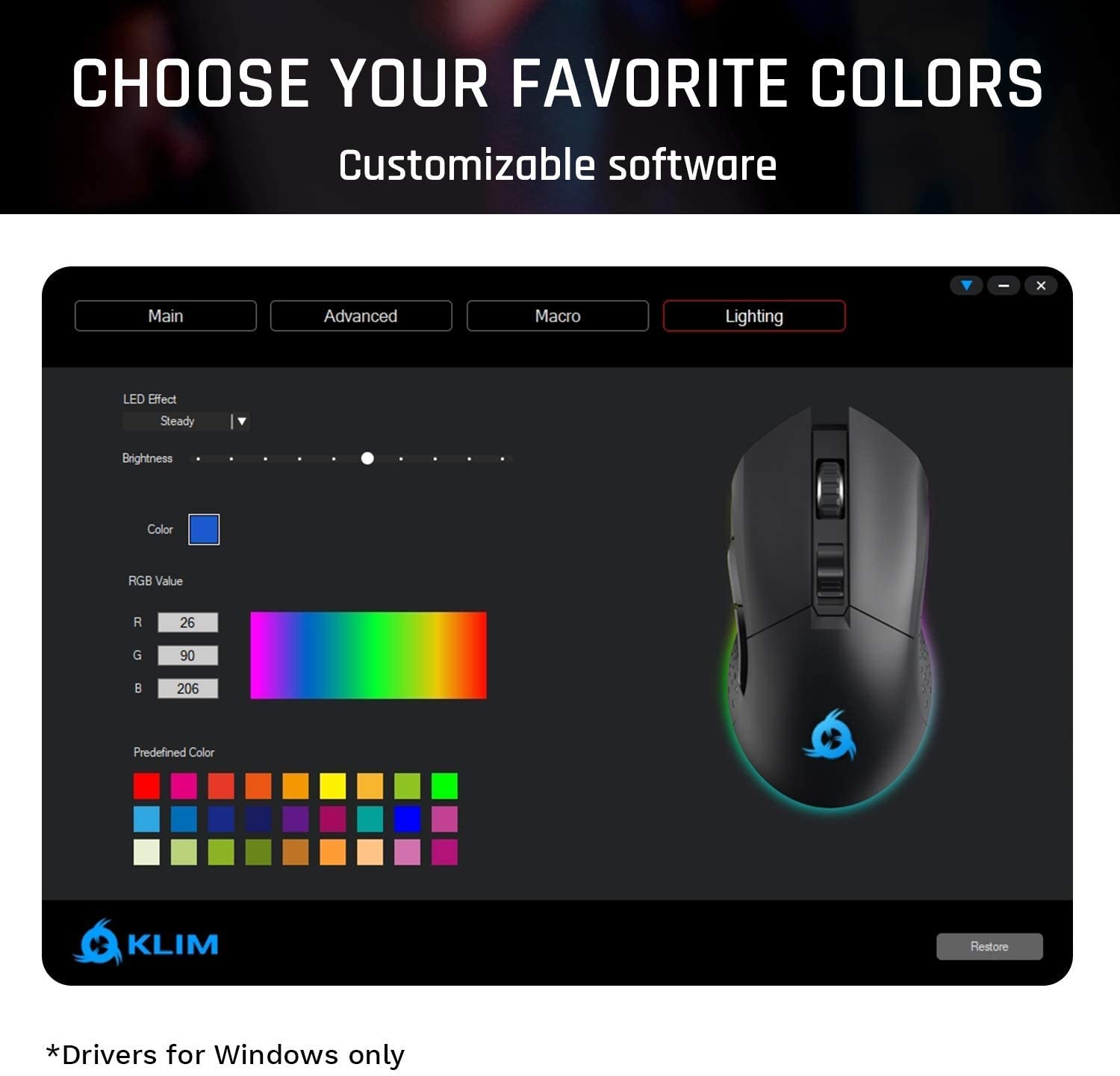 KLIM Blaze pink Gaming Maus