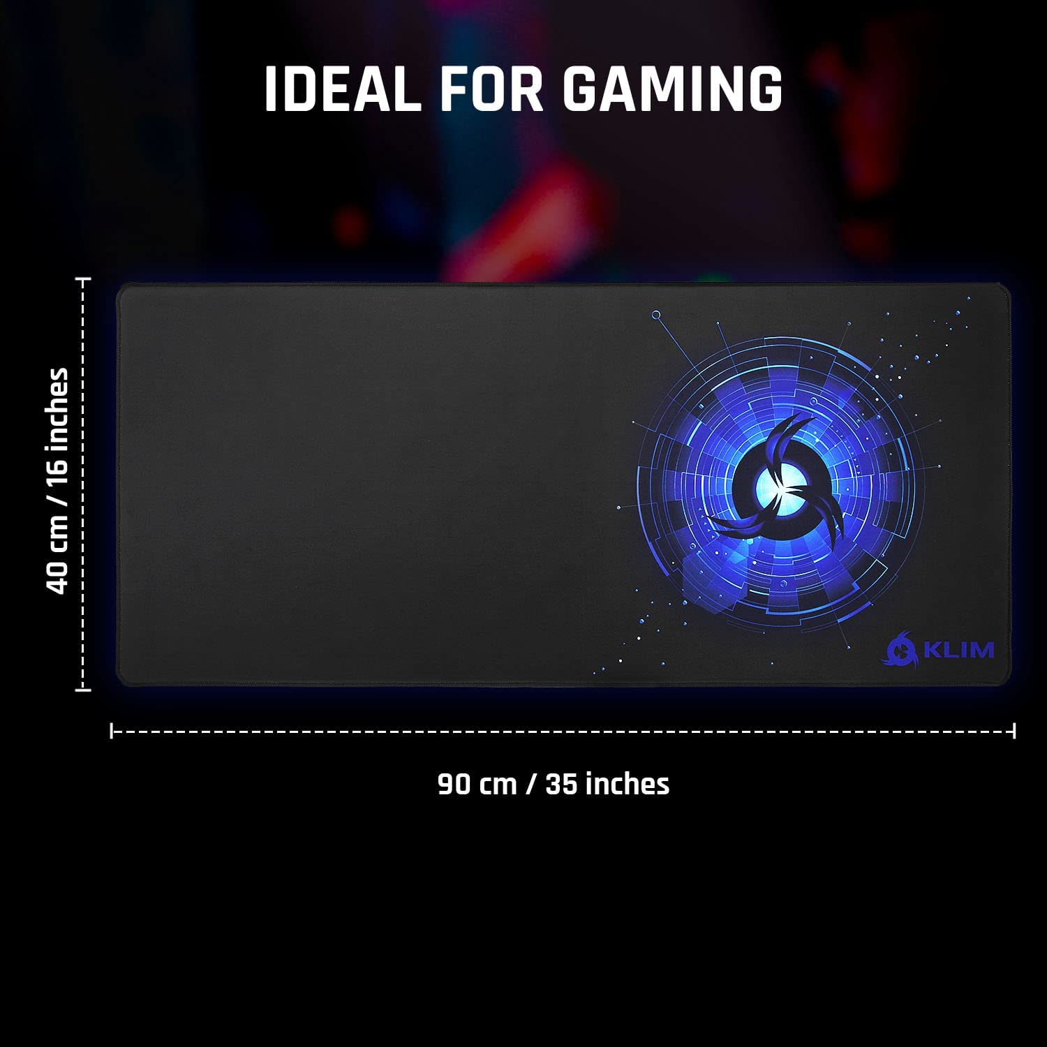KLIM Logo Mat blue XXL Mauspad