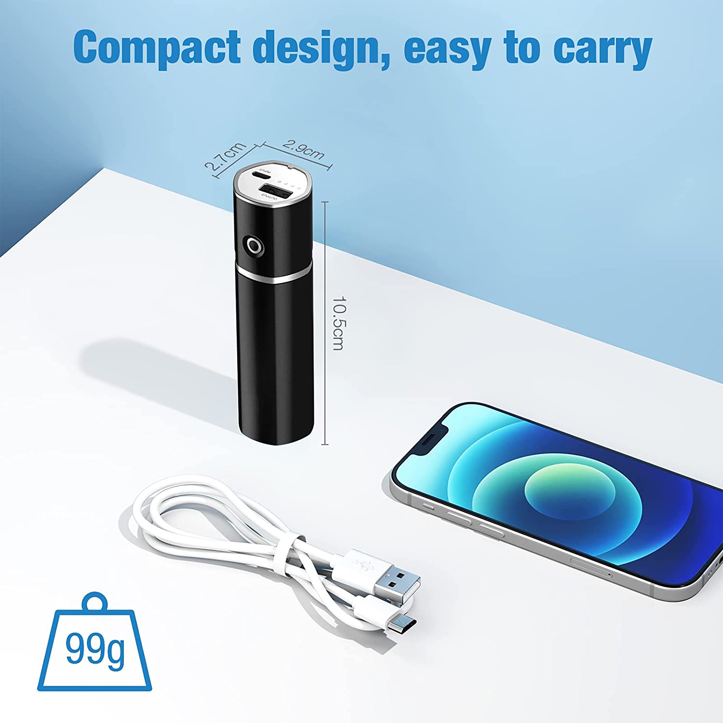 POWERADD Slim 2 5000mAh Powerbank schwarz