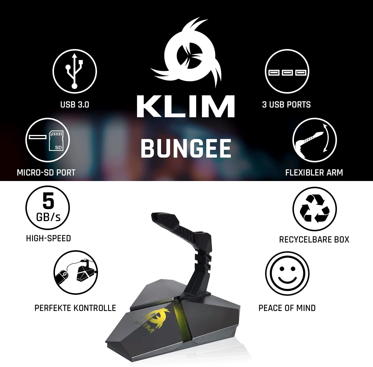 KLIM Bungee Mauskabelhalter