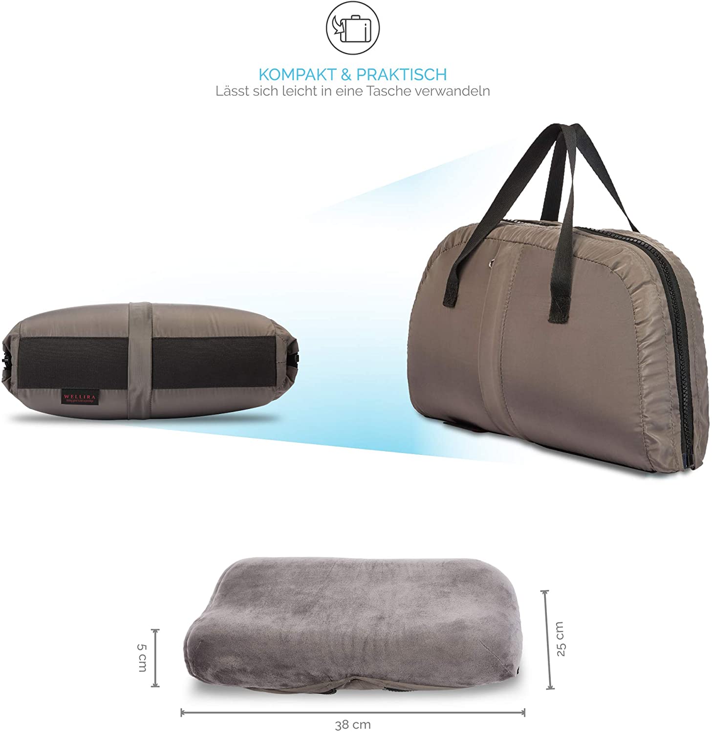 WELLIRA Memory Foam Reisekissen