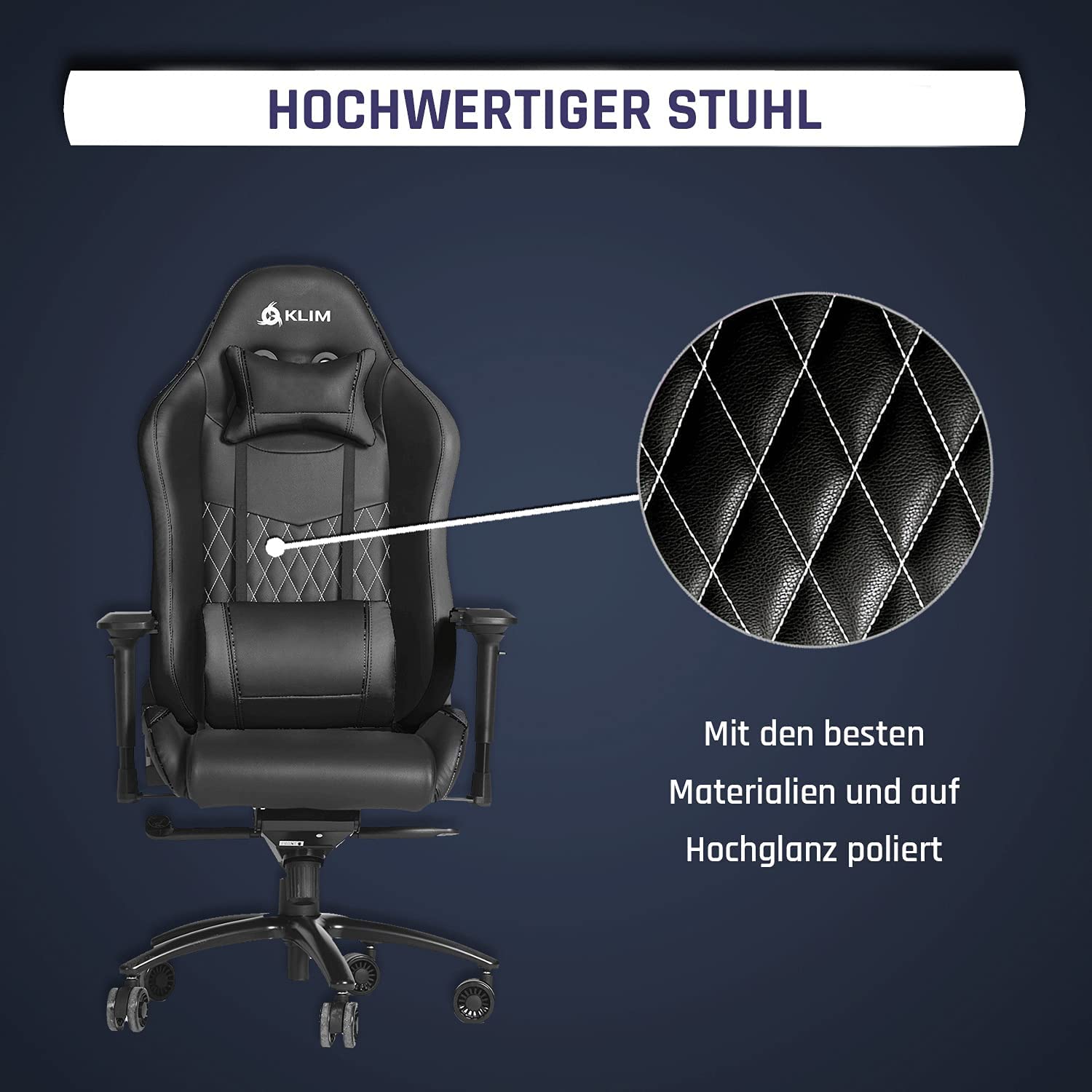 KLIM Esports black Gaming Stuhl