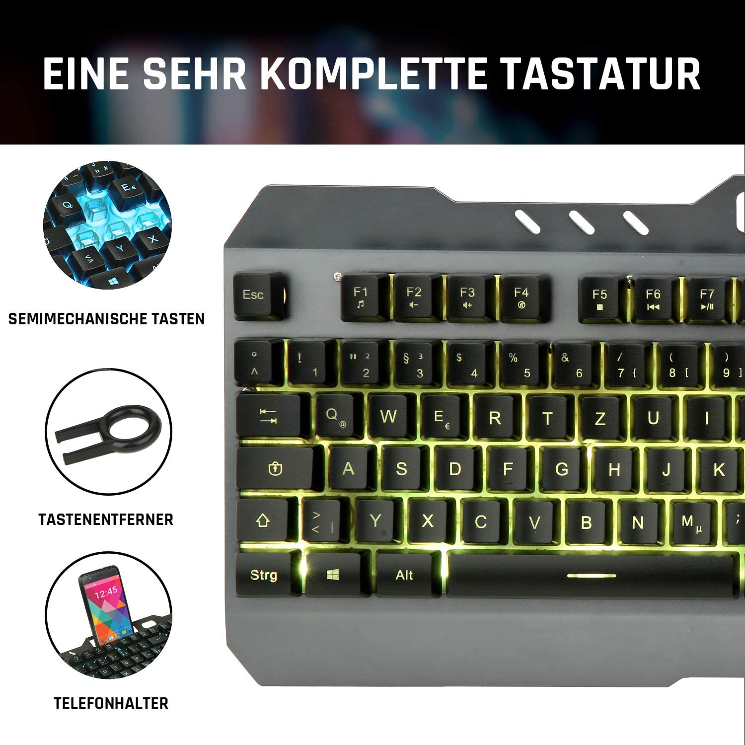 KLIM Lightning Gaming Tastatur