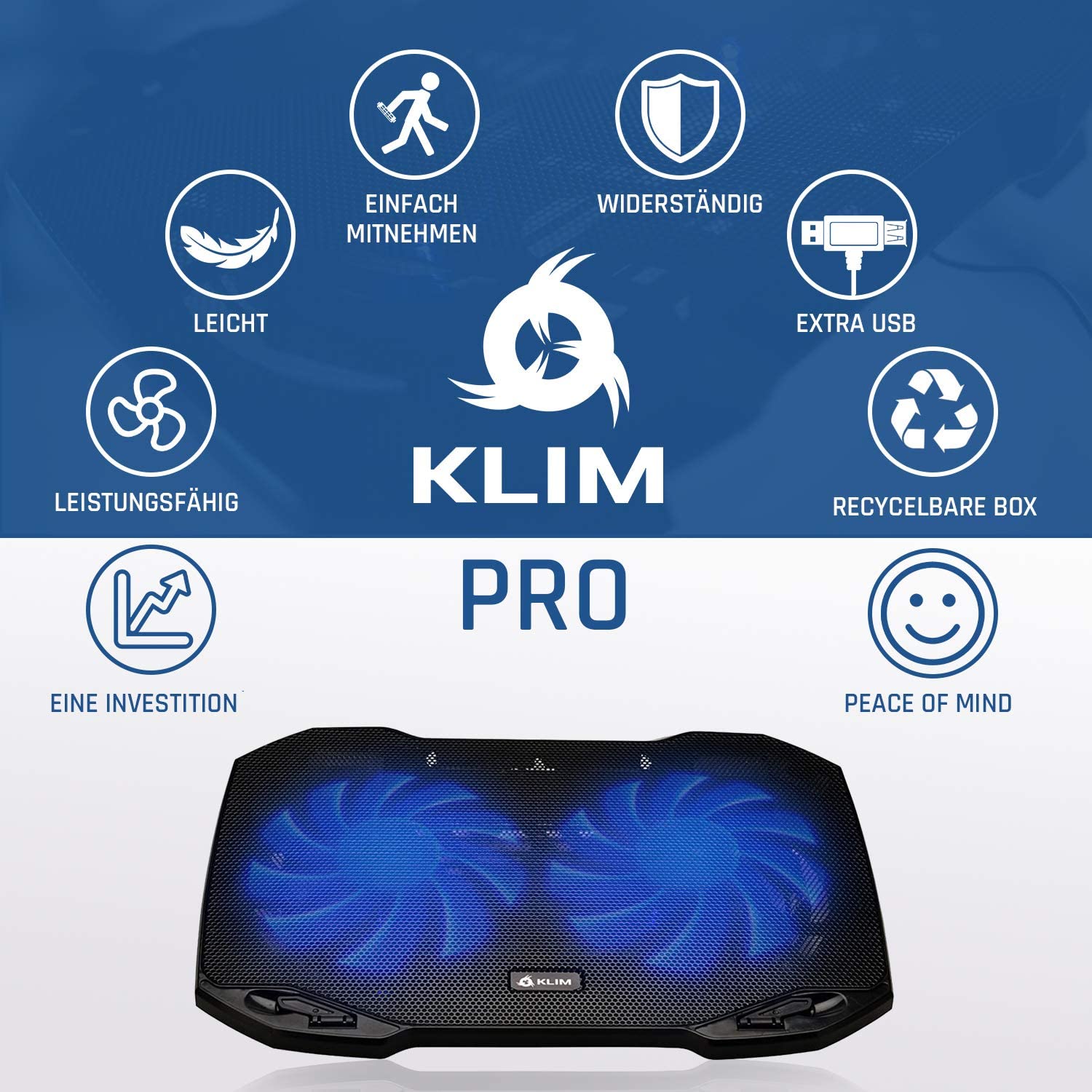 KLIM Pro cooler Laptop Kühler