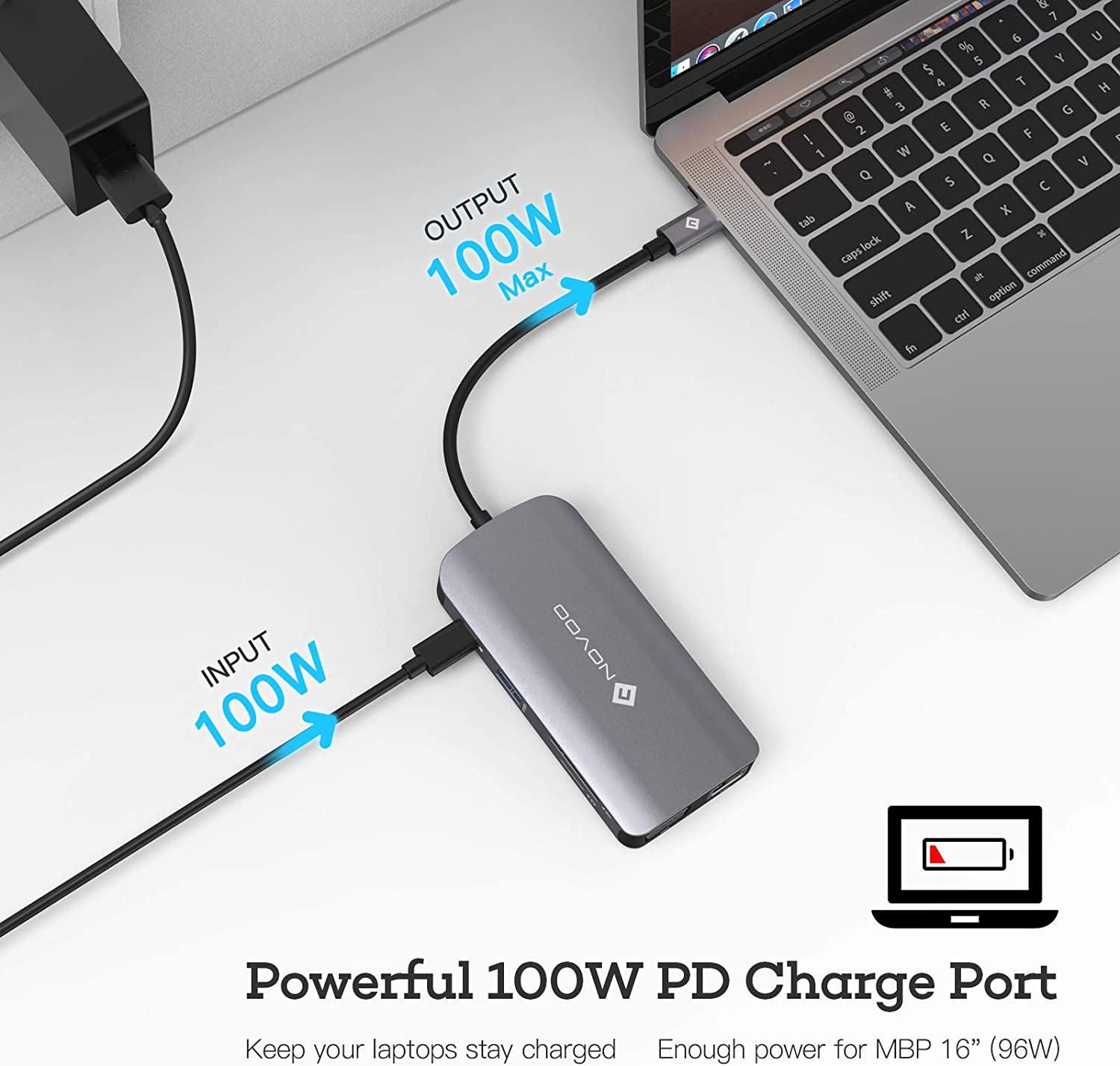 NOVOO USB-C Aluminium Hub 9 Anschlüsse
