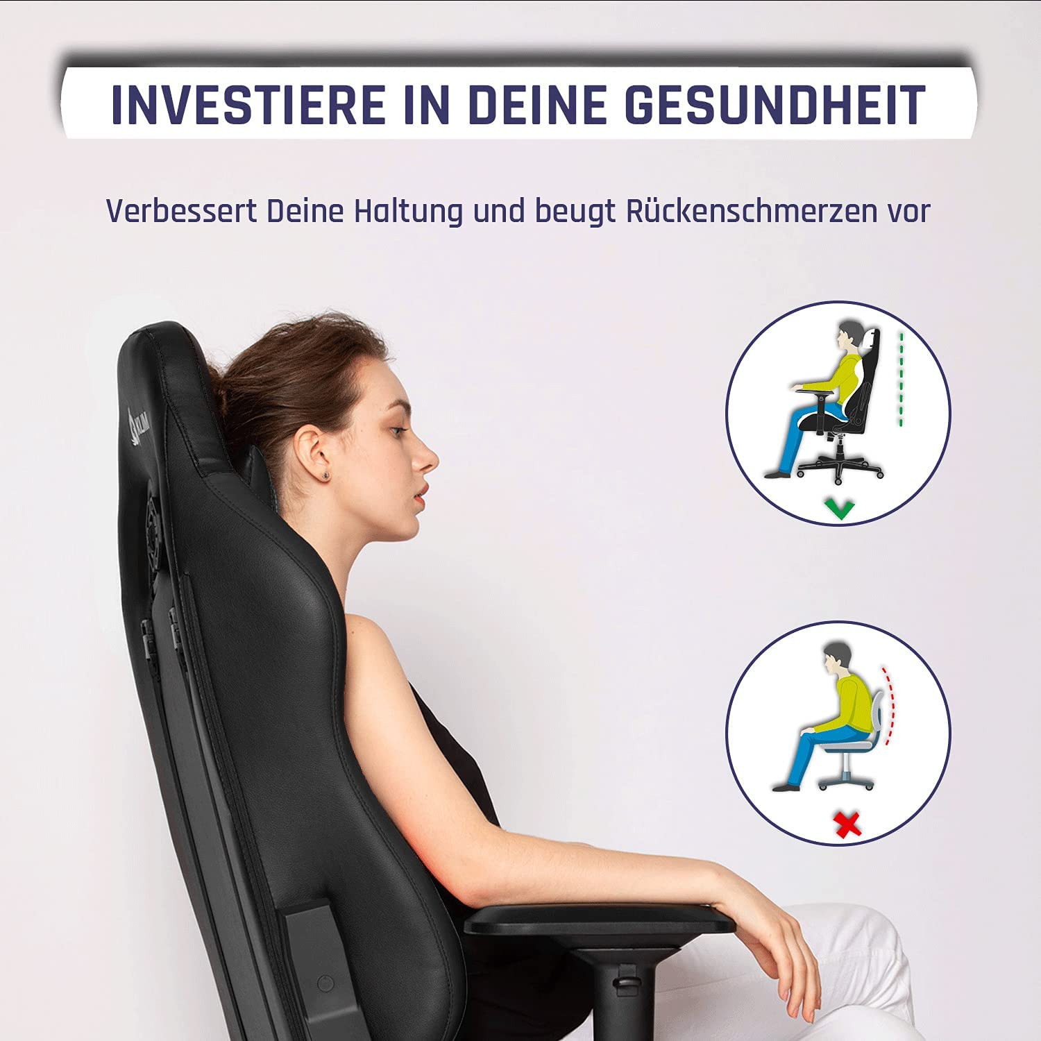 KLIM Esports black Gaming Stuhl