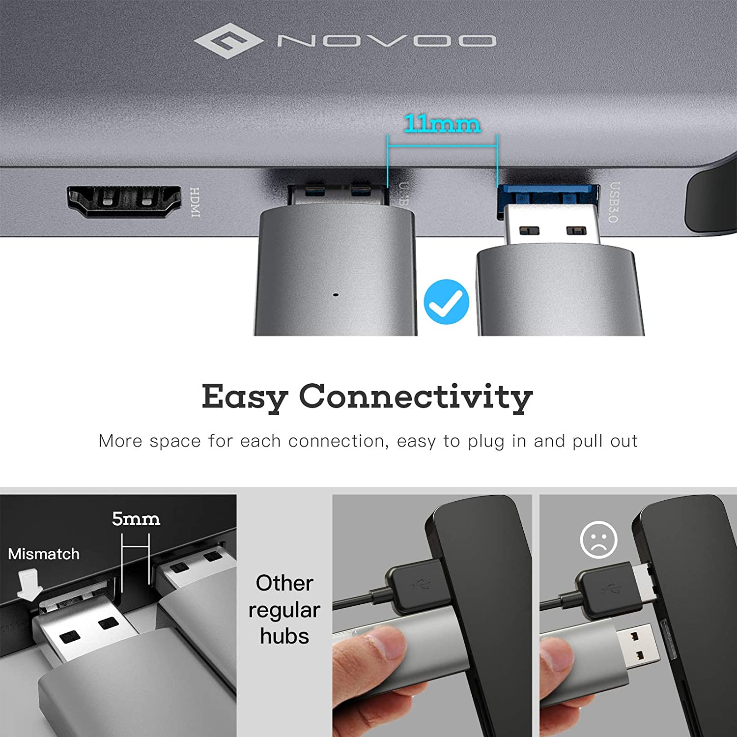 NOVOO USB-C Aluminium Hub 9 Anschlüsse