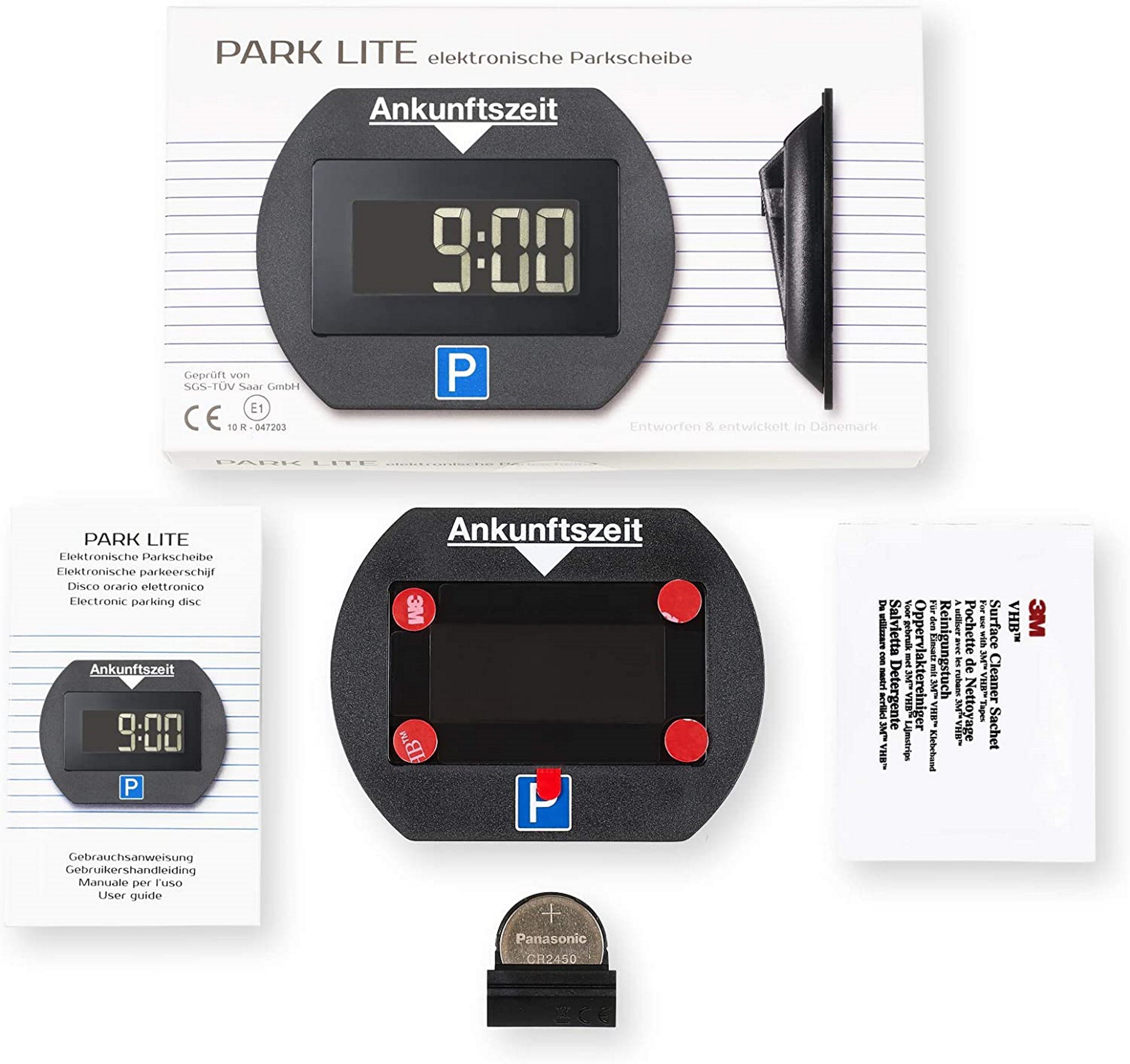 Needit Park Lite Schwarz elektronische Parkscheibe