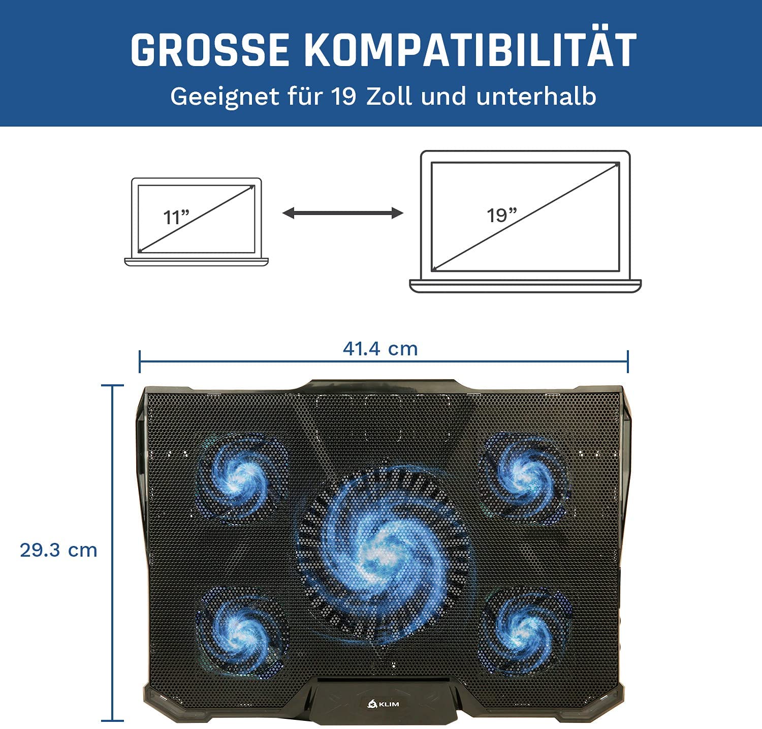 KLIM Cyclone white Laptop Kühler