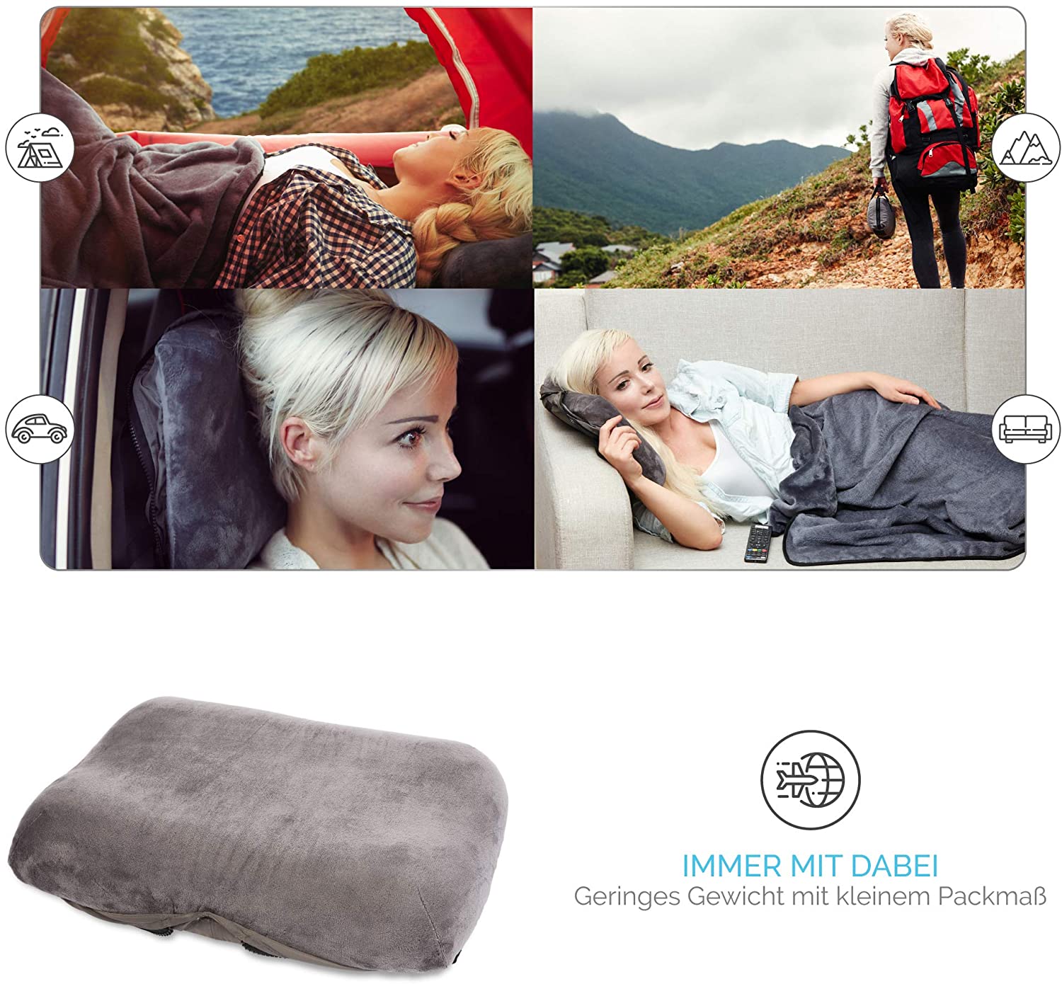 WELLIRA Memory Foam Reisekissen