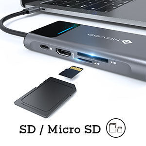 NOVOO USB-C Aluminium Hub 9 Anschlüsse