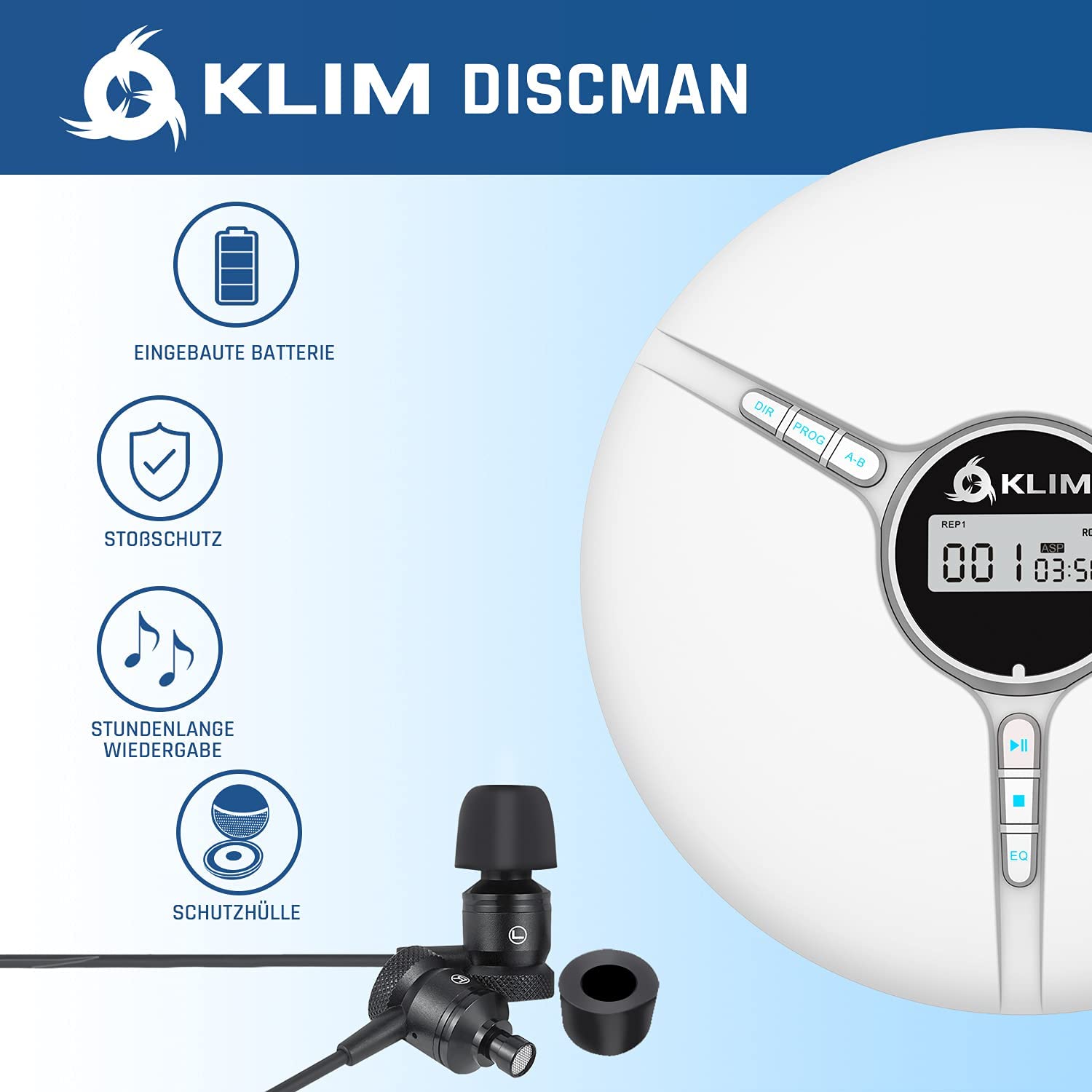 KLIM Discman White CD-Player