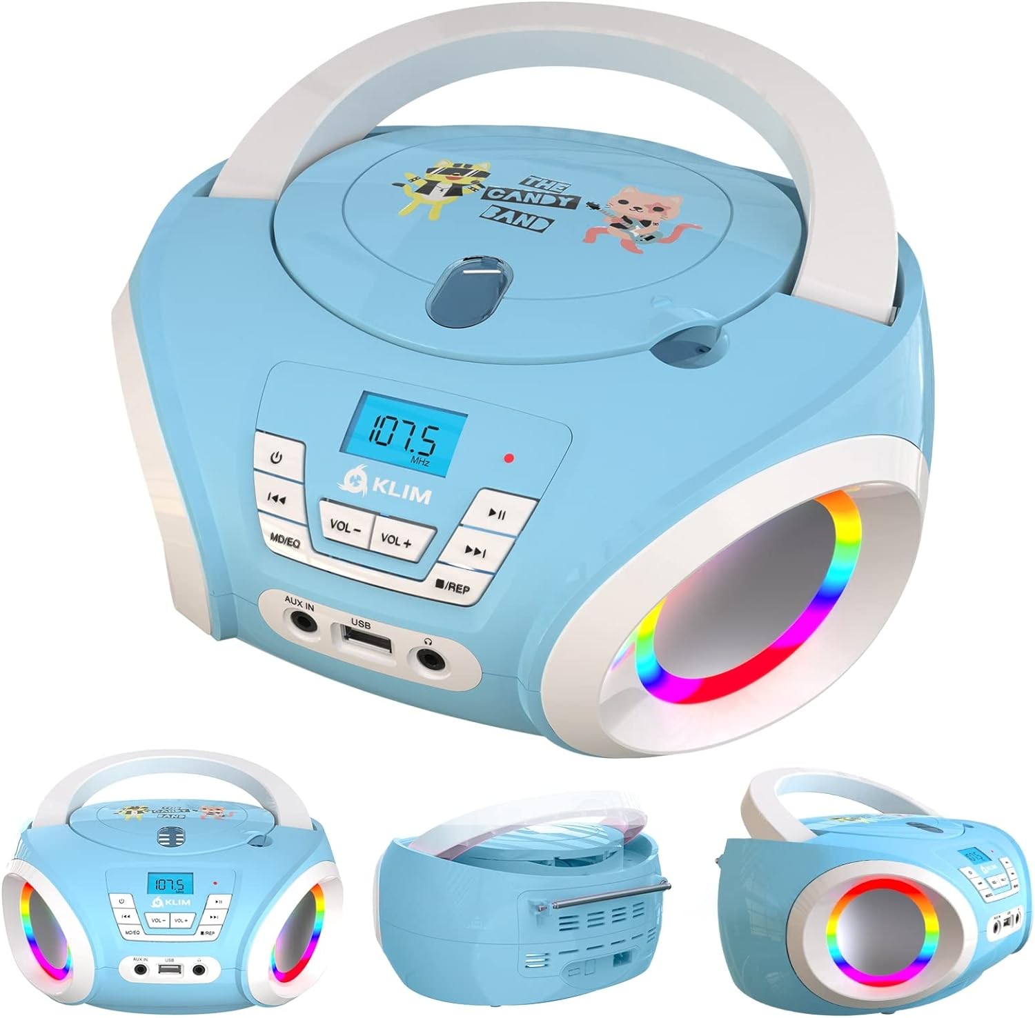 KLIM Candy Kids CD Player für Kinder blau